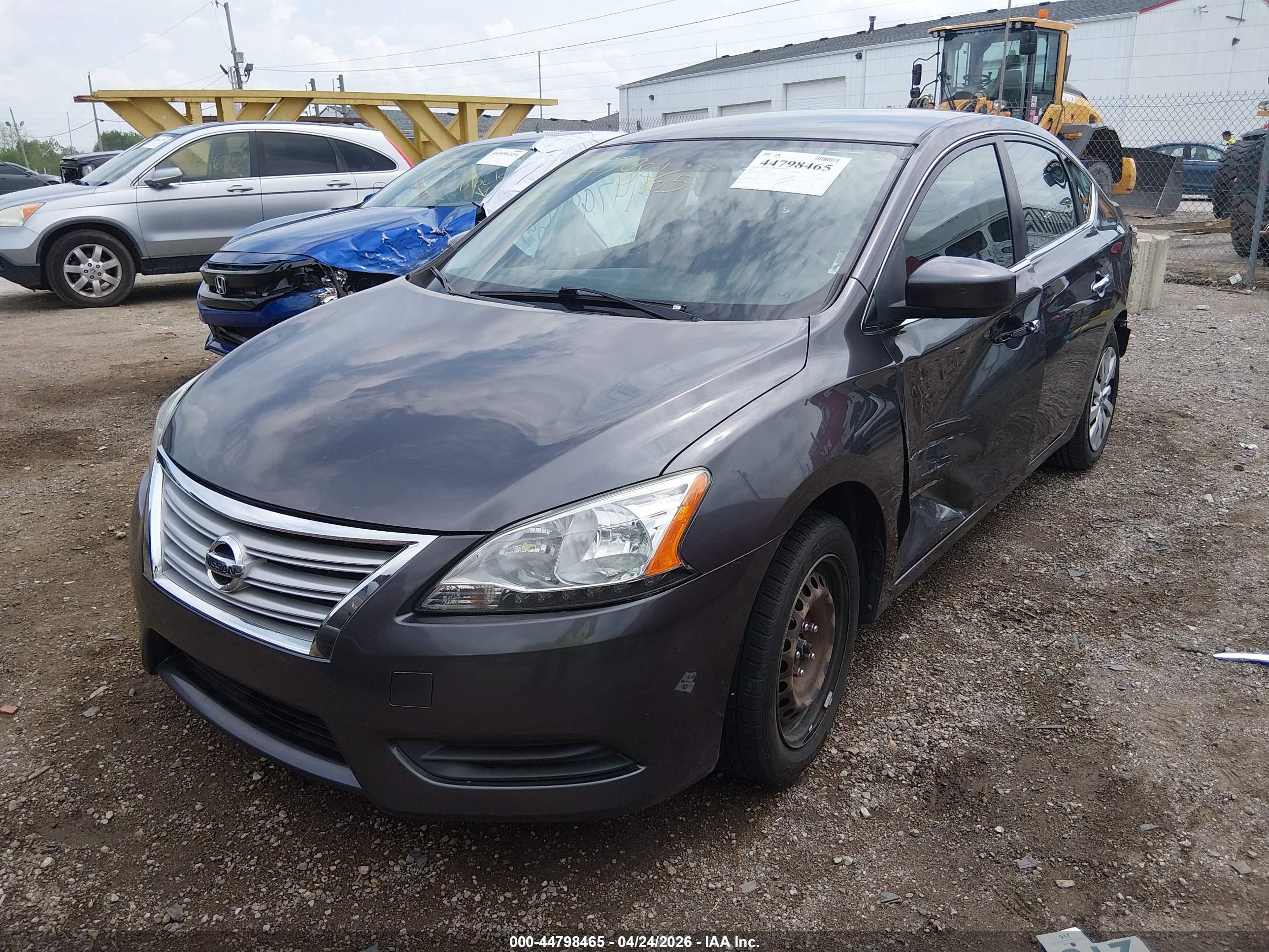2015 Nissan Sentra Sv Gray vin: 3N1AB7AP1FY235477