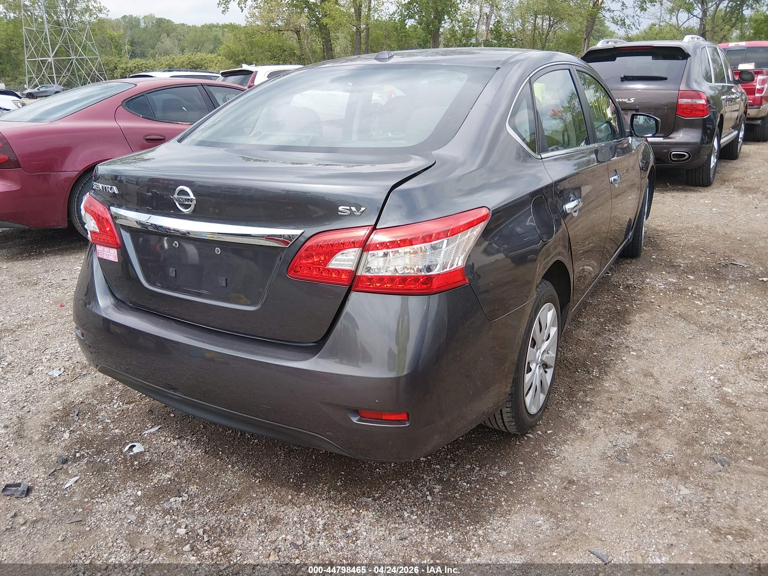 2015 Nissan Sentra Sv Gray vin: 3N1AB7AP1FY235477