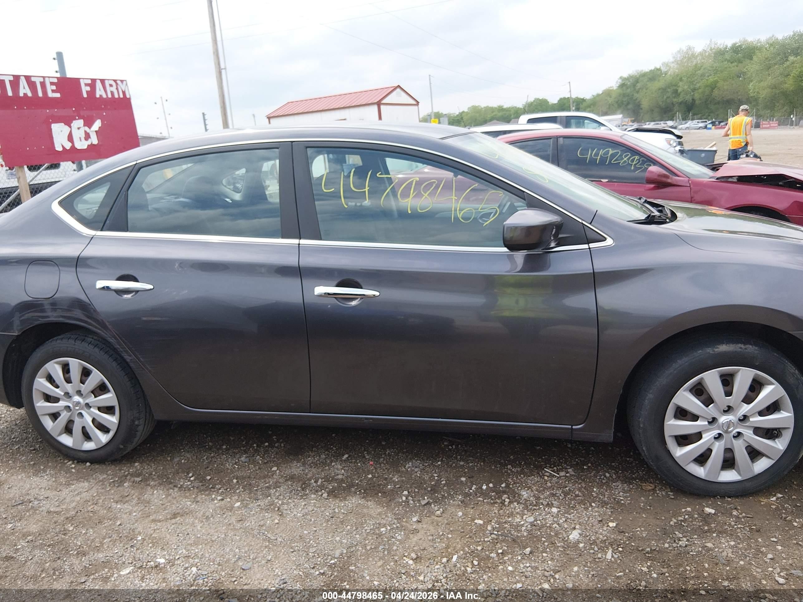 2015 Nissan Sentra Sv Gray vin: 3N1AB7AP1FY235477
