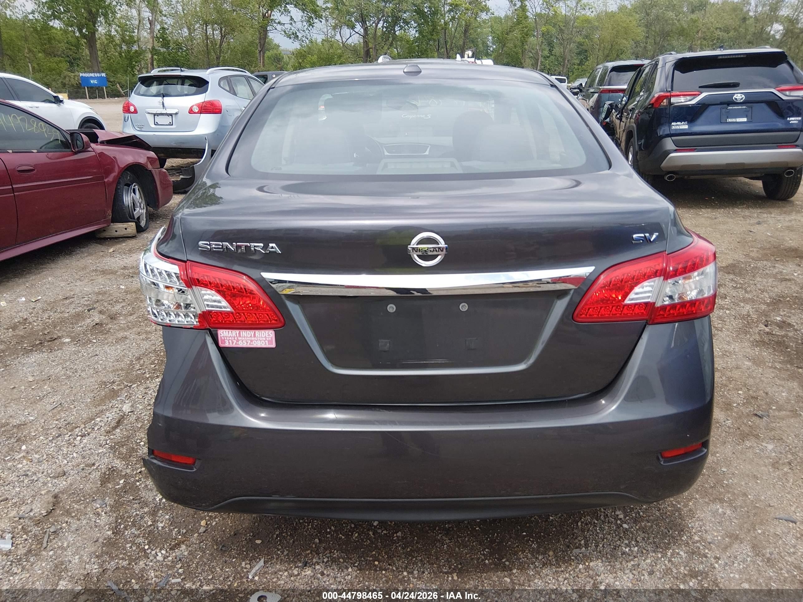2015 Nissan Sentra Sv Gray vin: 3N1AB7AP1FY235477