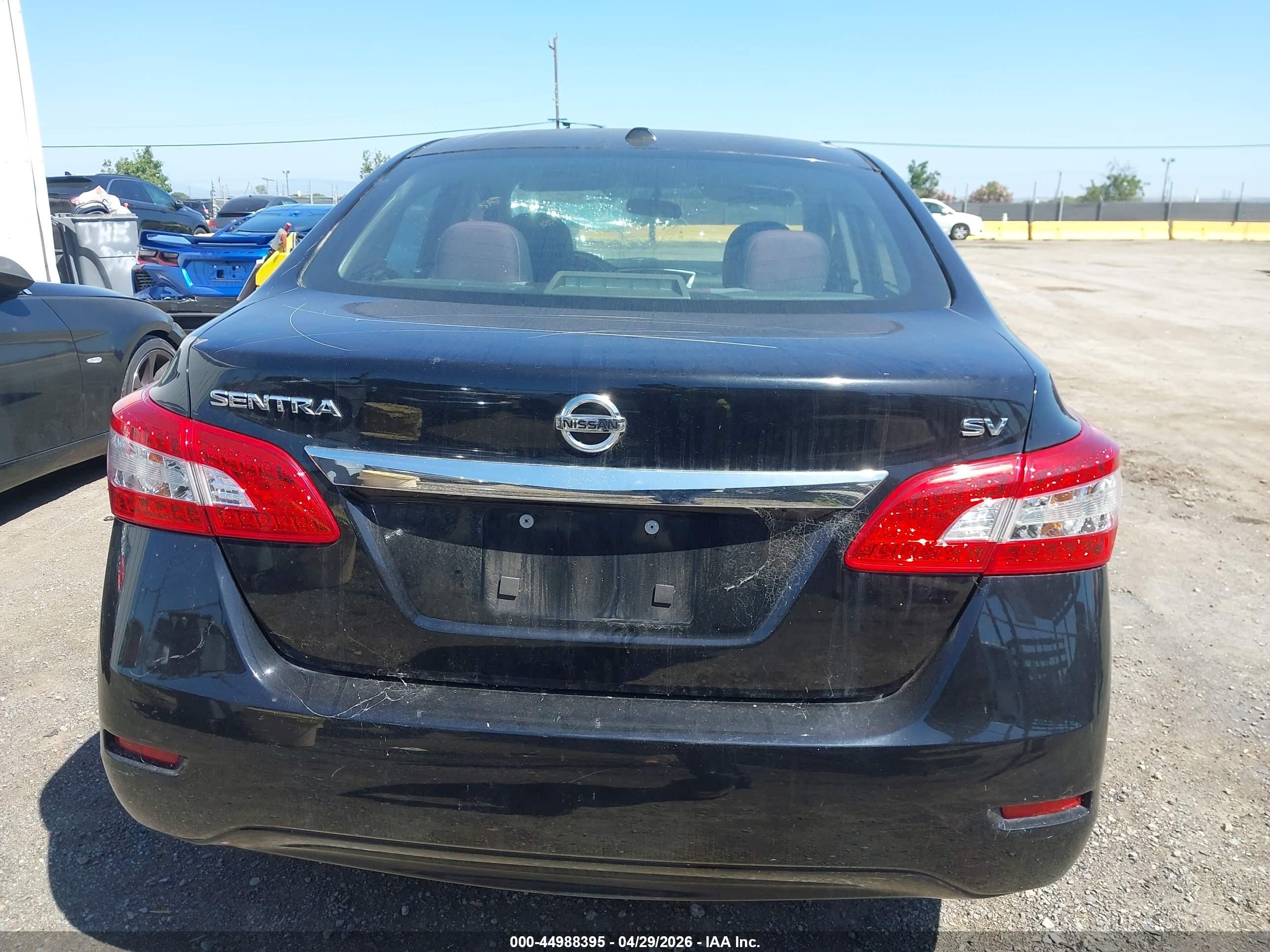 2015 Nissan Sentra Sv Black vin: 3N1AB7AP1FY236712