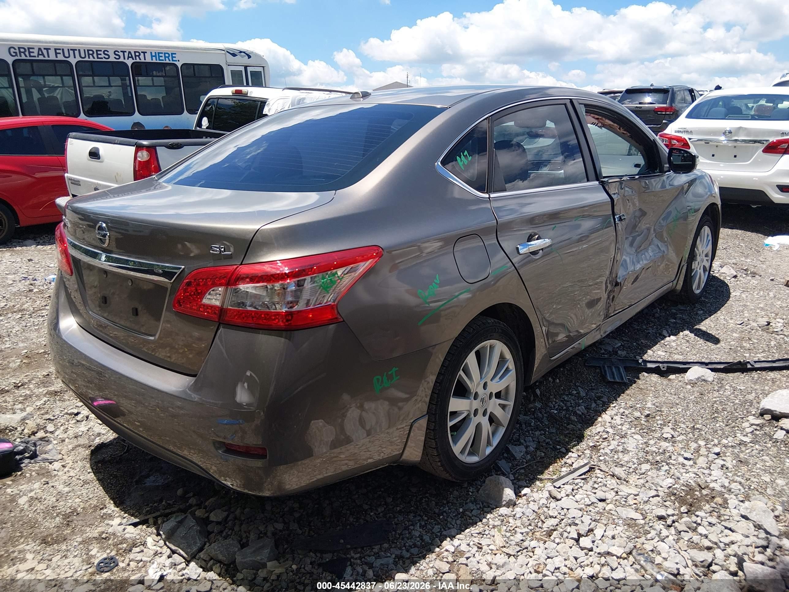 2015 Nissan Sentra Sl Gray vin: 3N1AB7AP1FY241165