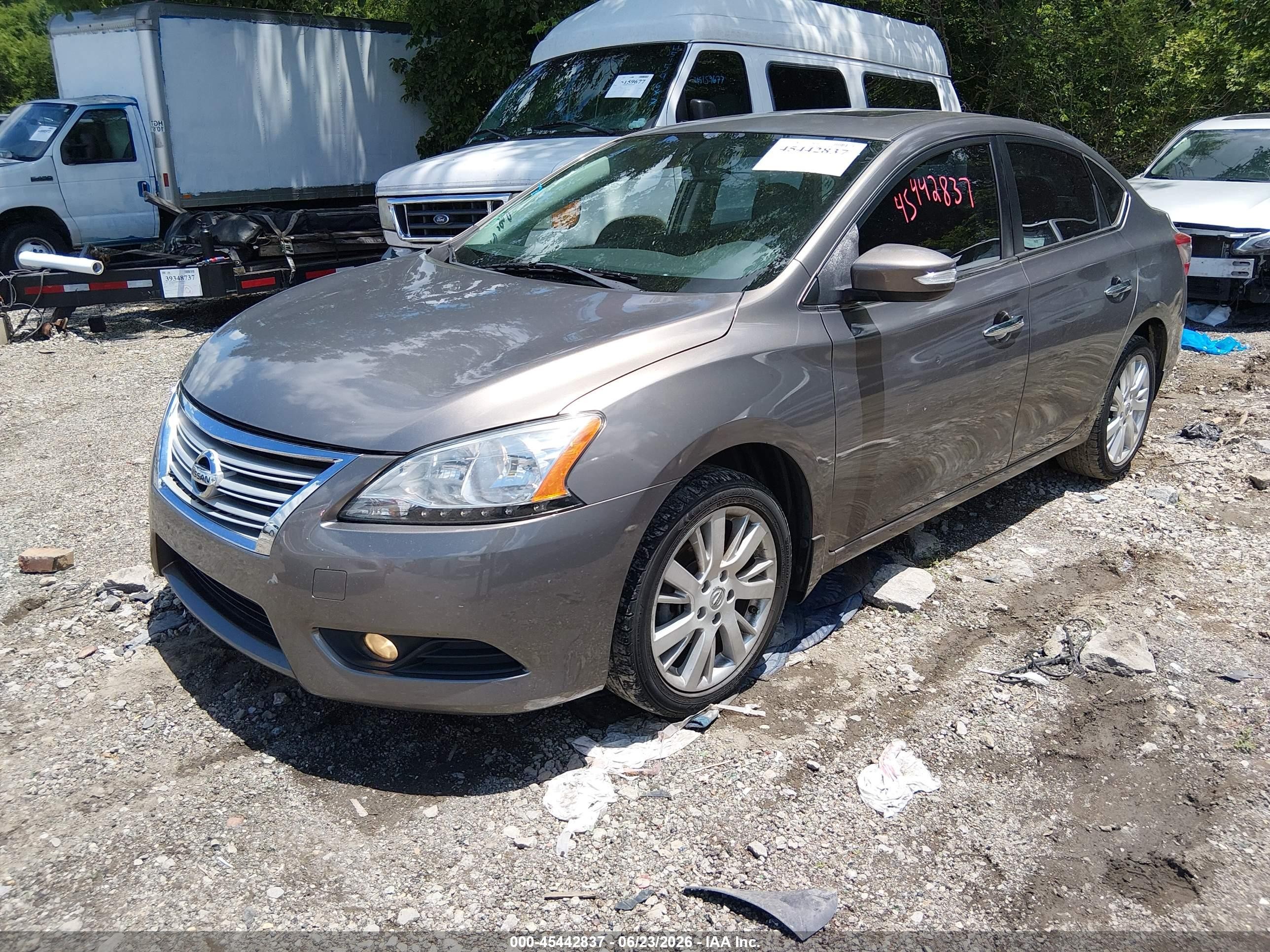 2015 Nissan Sentra Sl Gray vin: 3N1AB7AP1FY241165