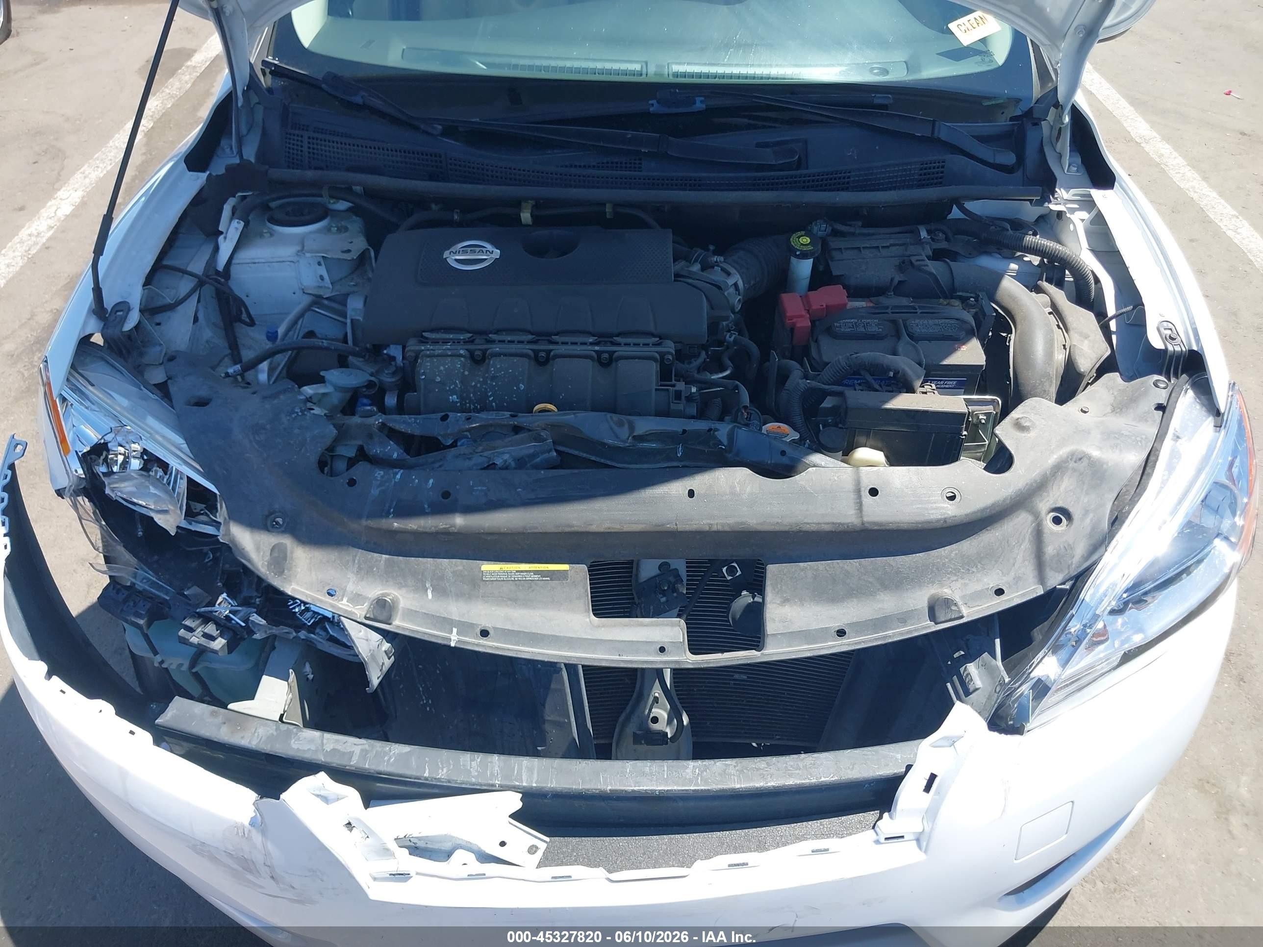 2015 Nissan Sentra S White vin: 3N1AB7AP1FY243787