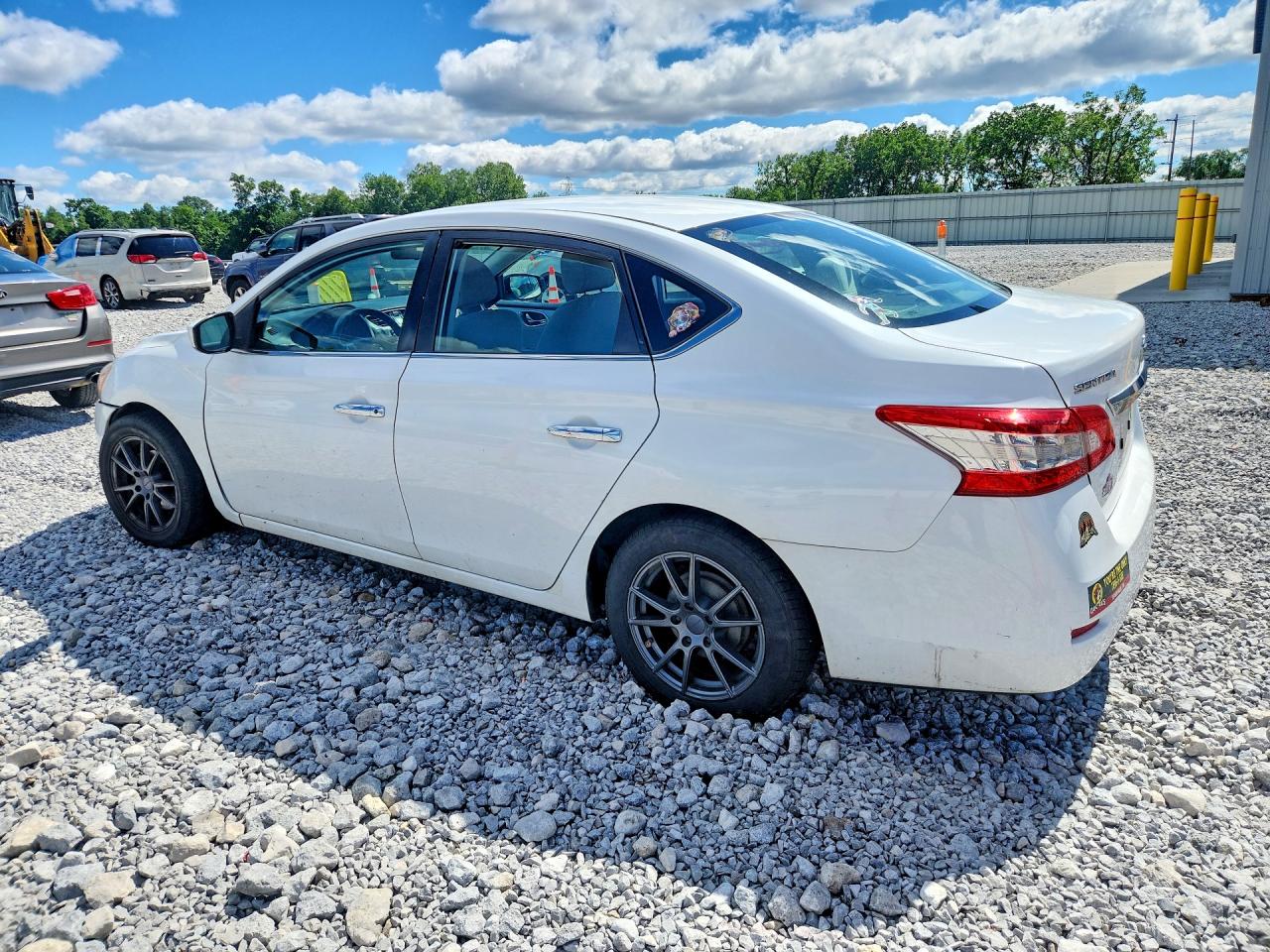2015 Nissan Sentra S White vin: 3N1AB7AP1FY244907