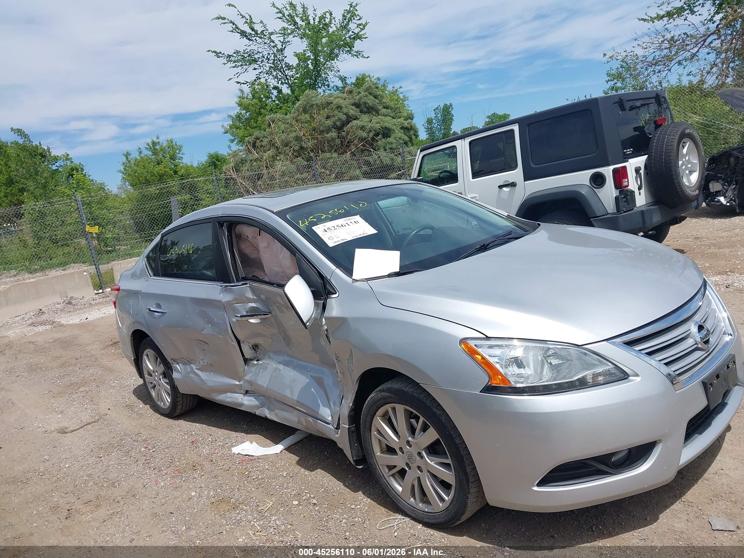 2015 Nissan Sentra Sl Silver vin: 3N1AB7AP1FY245149
