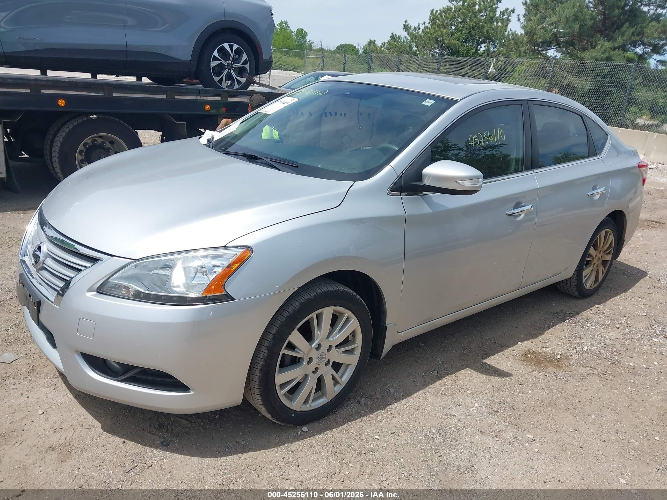 2015 Nissan Sentra Sl Silver vin: 3N1AB7AP1FY245149