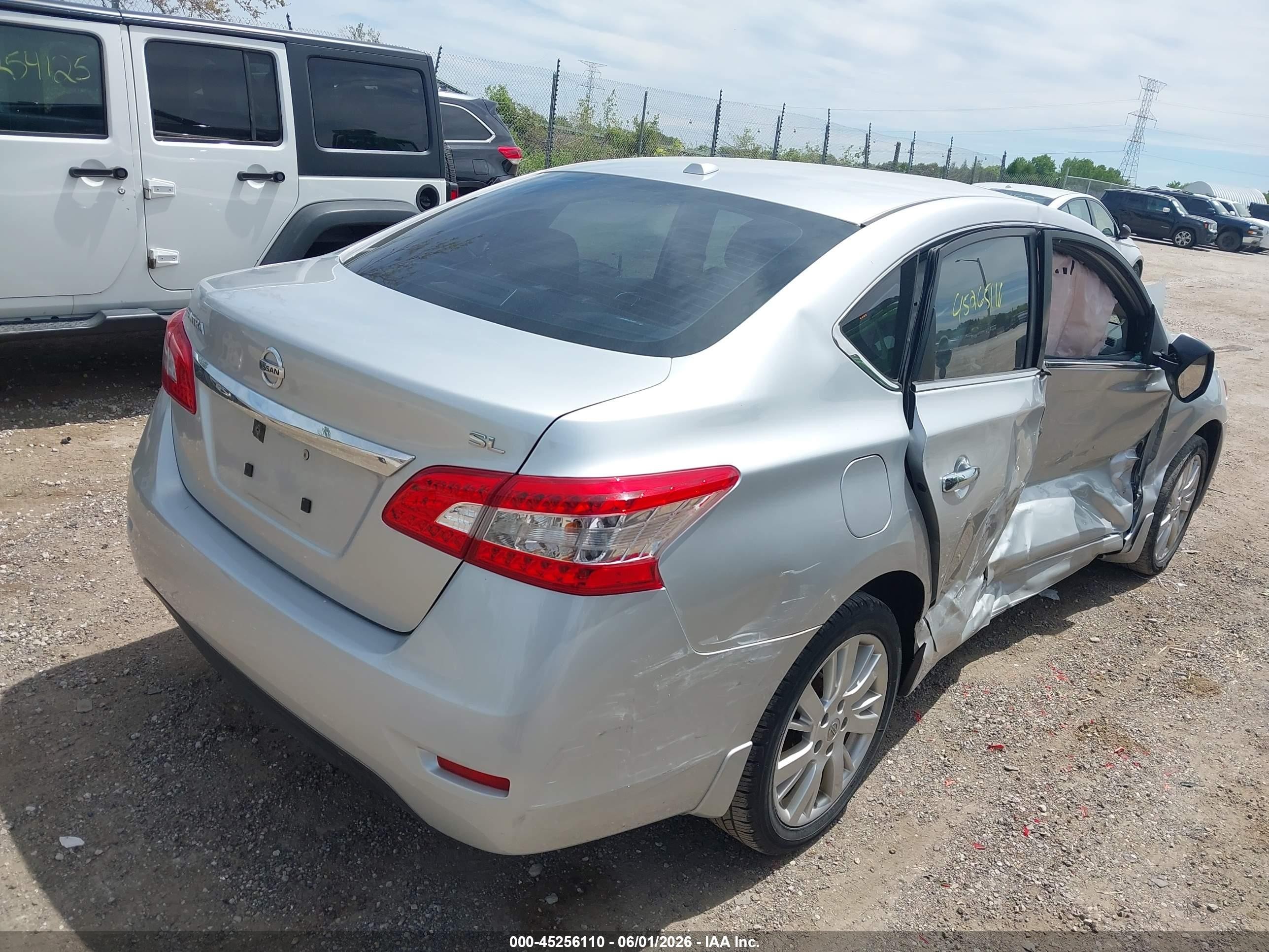 2015 Nissan Sentra Sl Silver vin: 3N1AB7AP1FY245149