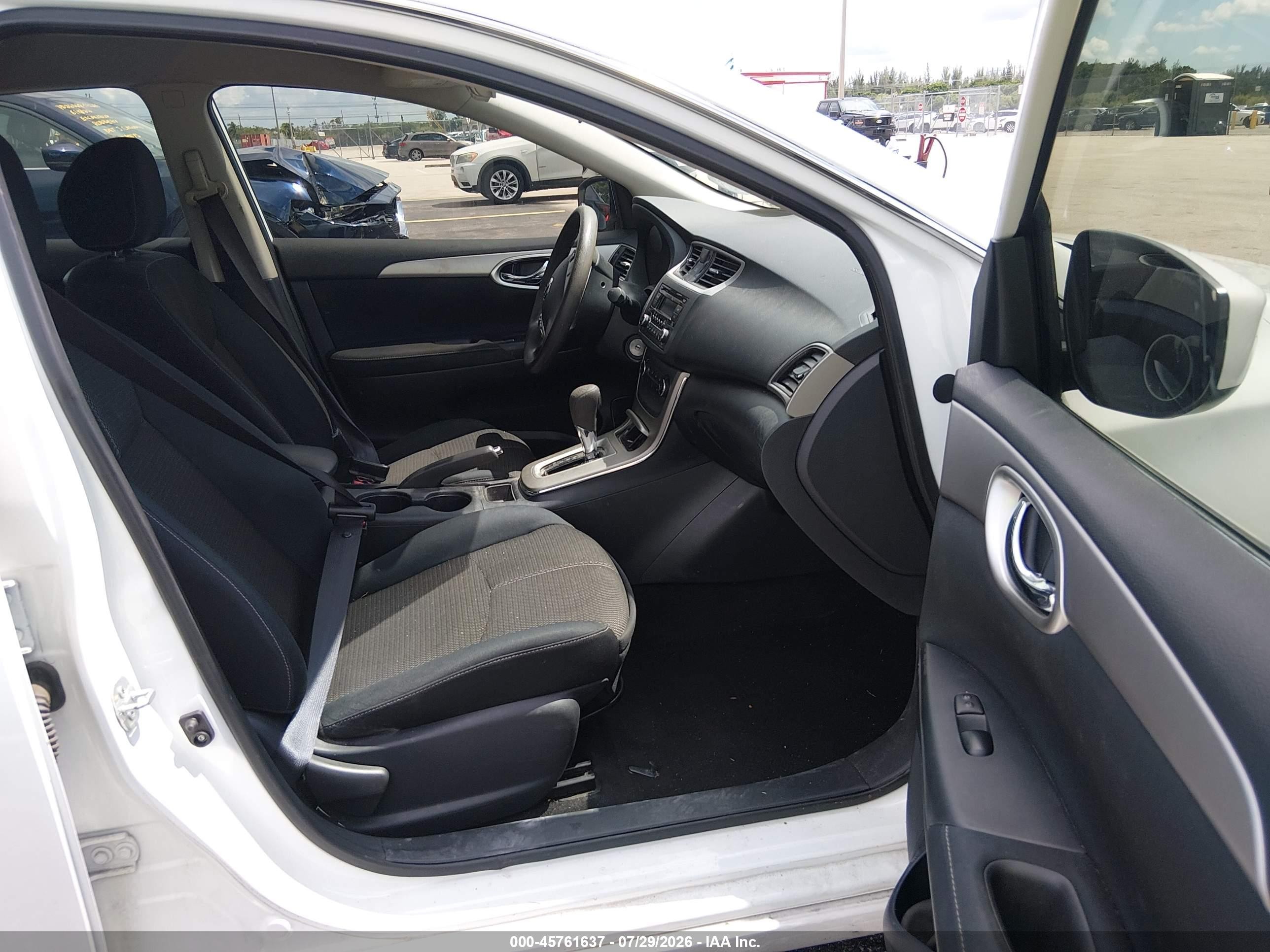 2015 Nissan Sentra S White vin: 3N1AB7AP1FY249301