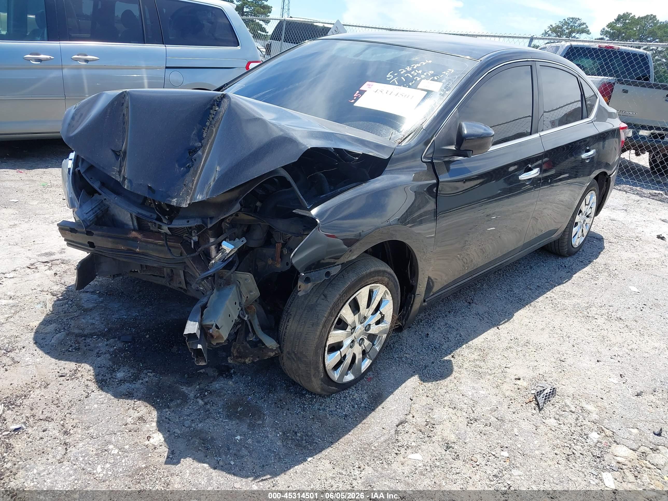 2015 Nissan Sentra S Black vin: 3N1AB7AP1FY252070