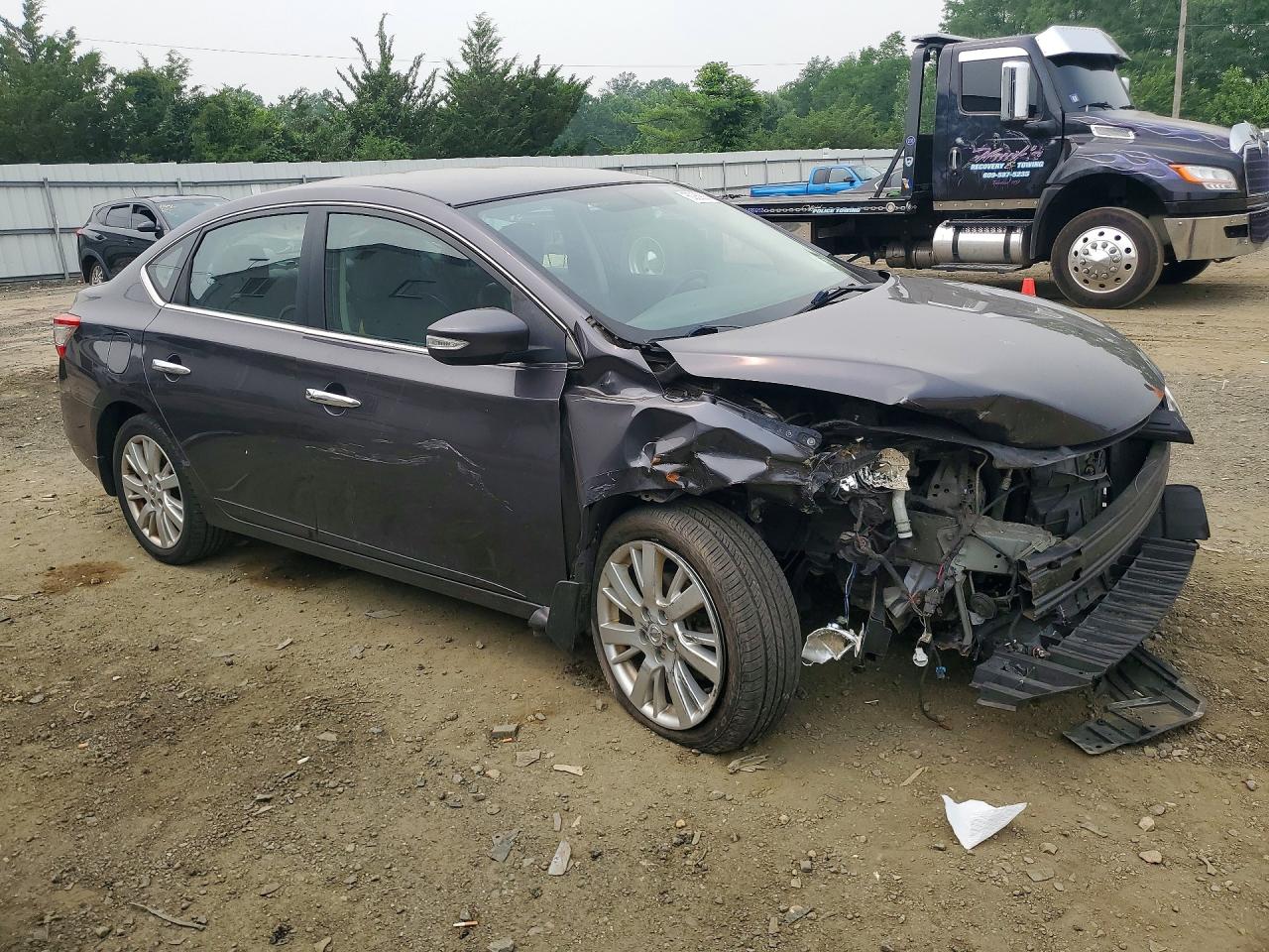 2015 Nissan Sentra Sl Серый vin: 3N1AB7AP1FY254305