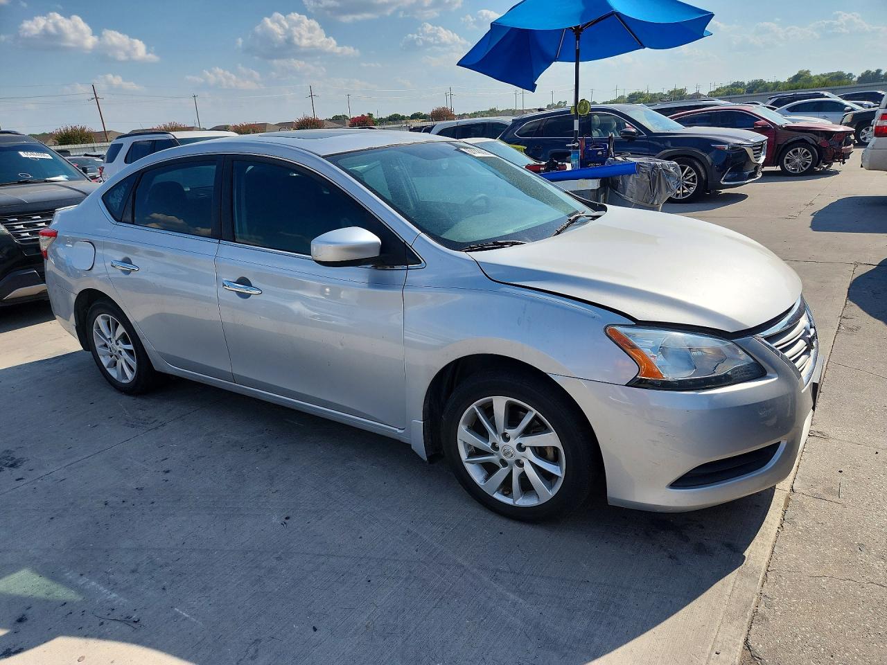 2015 Nissan Sentra Sv Gray vin: 3N1AB7AP1FY258693