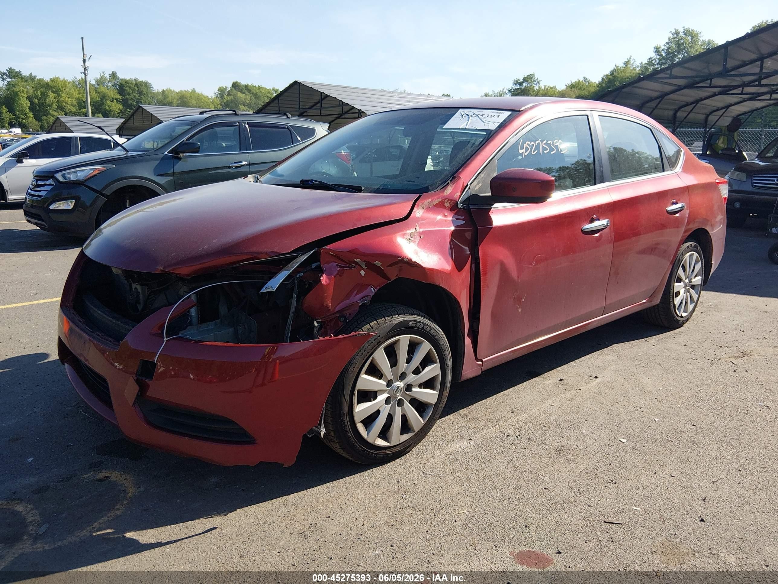 2015 Nissan Sentra Fe+ S/s/sl/sr/sv Бордовый vin: 3N1AB7AP1FY261738