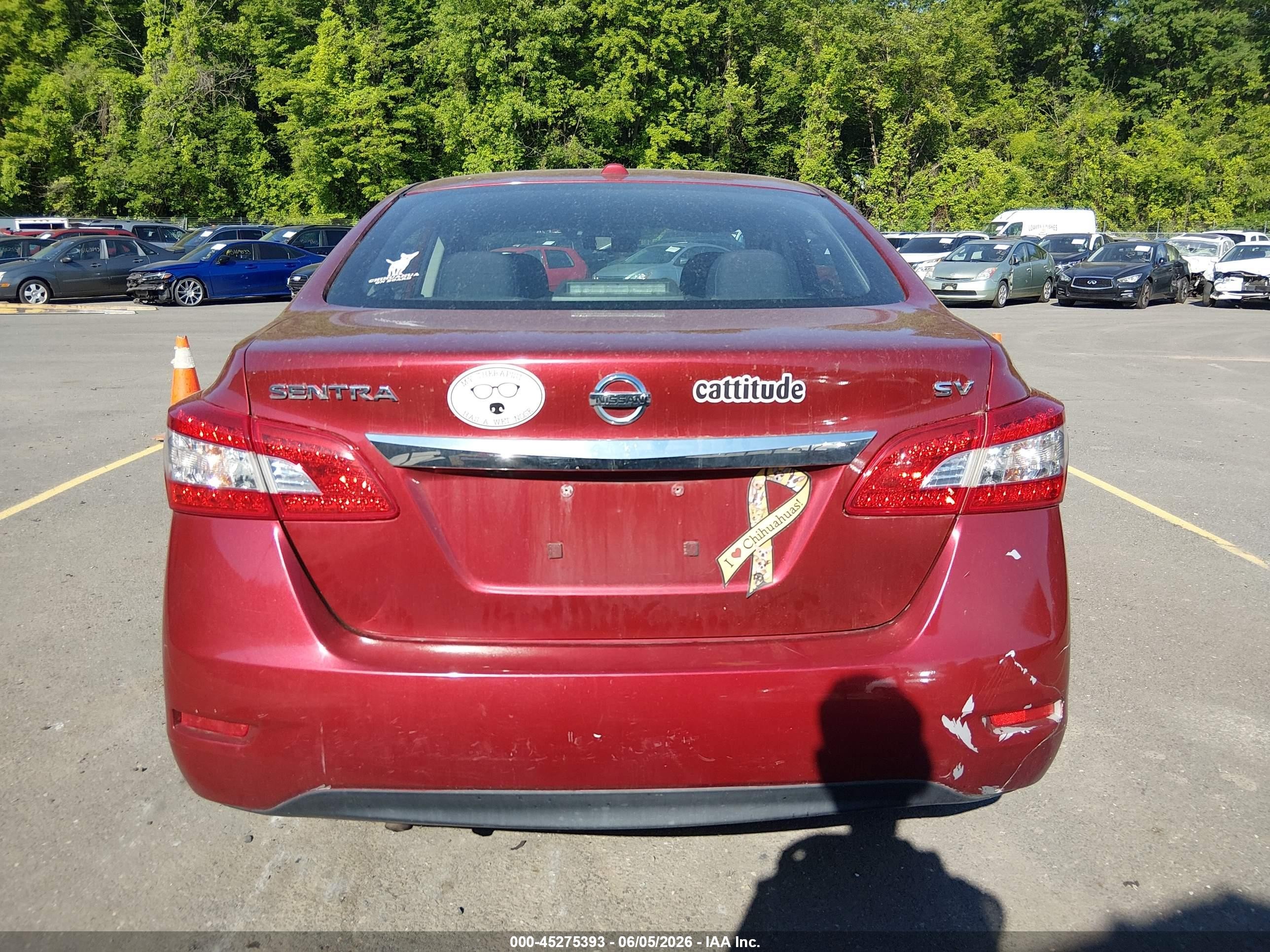 2015 Nissan Sentra Fe+ S/s/sl/sr/sv Бордовый vin: 3N1AB7AP1FY261738
