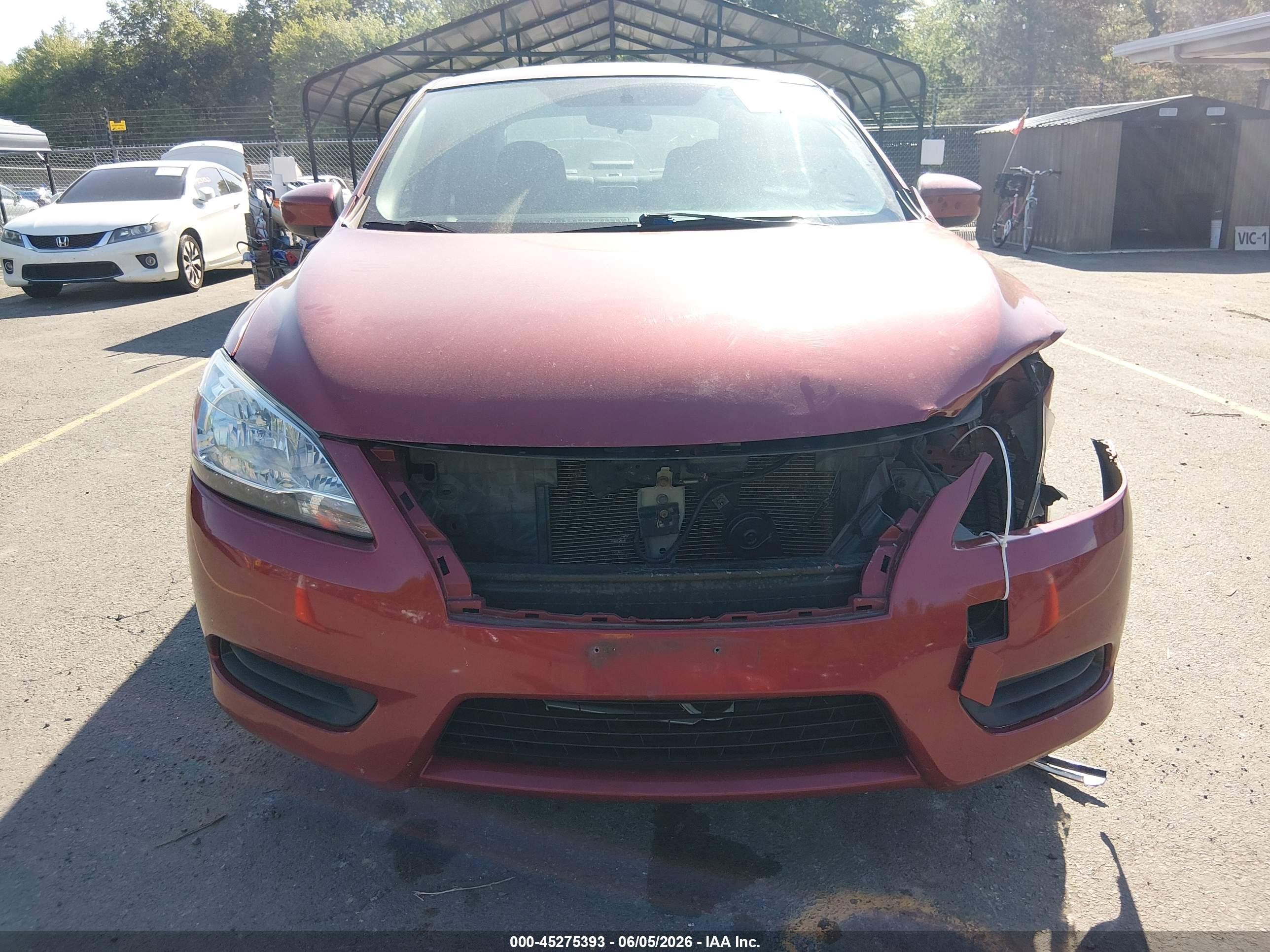2015 Nissan Sentra Fe+ S/s/sl/sr/sv Бордовый vin: 3N1AB7AP1FY261738