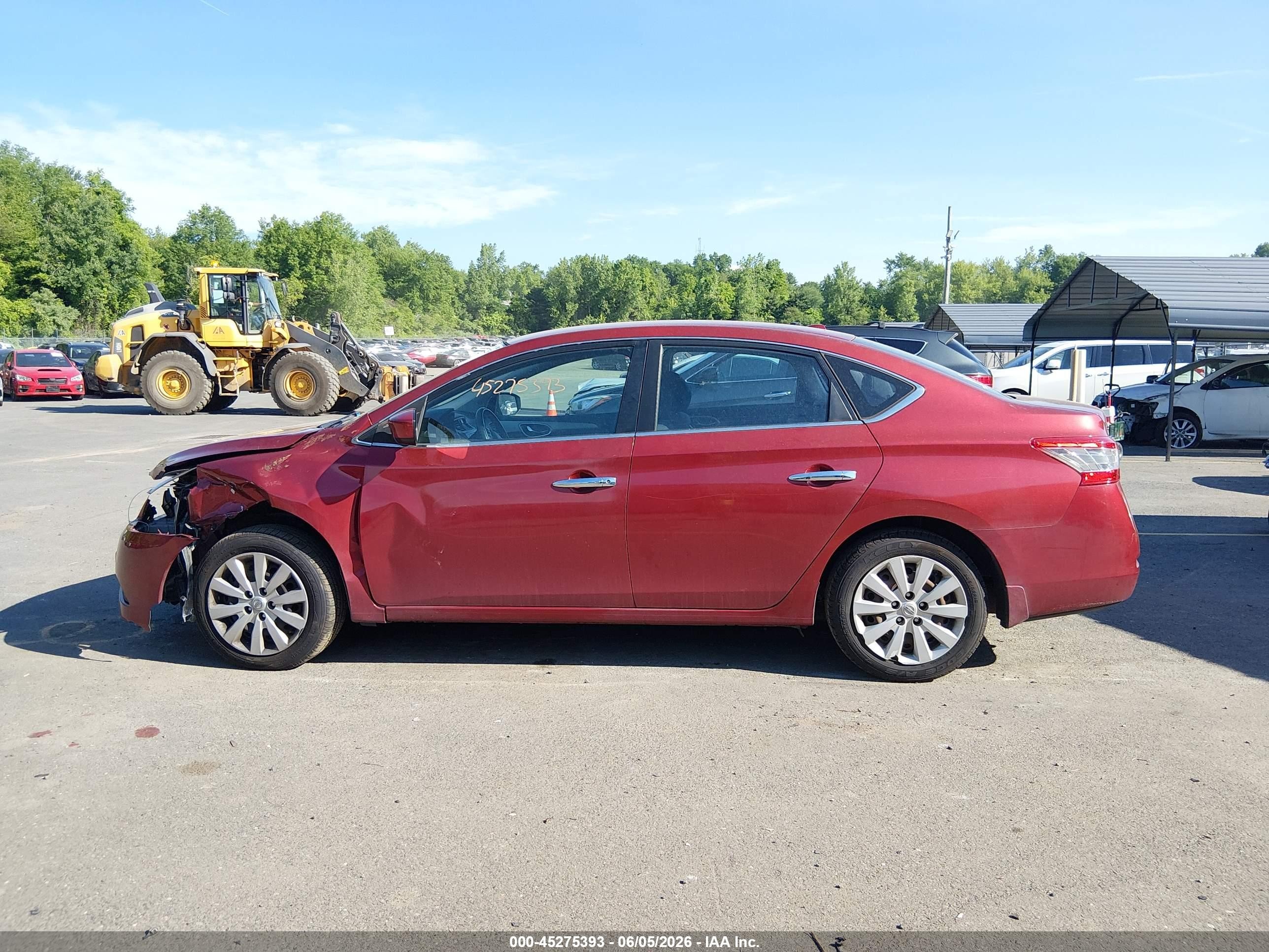 2015 Nissan Sentra Fe+ S/s/sl/sr/sv Бордовый vin: 3N1AB7AP1FY261738