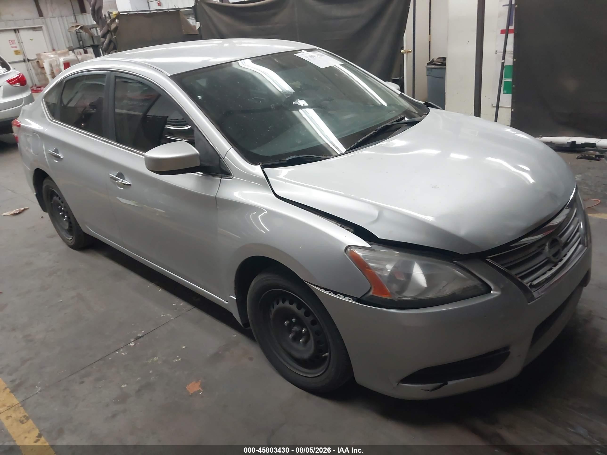 2015 Nissan Sentra S Gray vin: 3N1AB7AP1FY267586