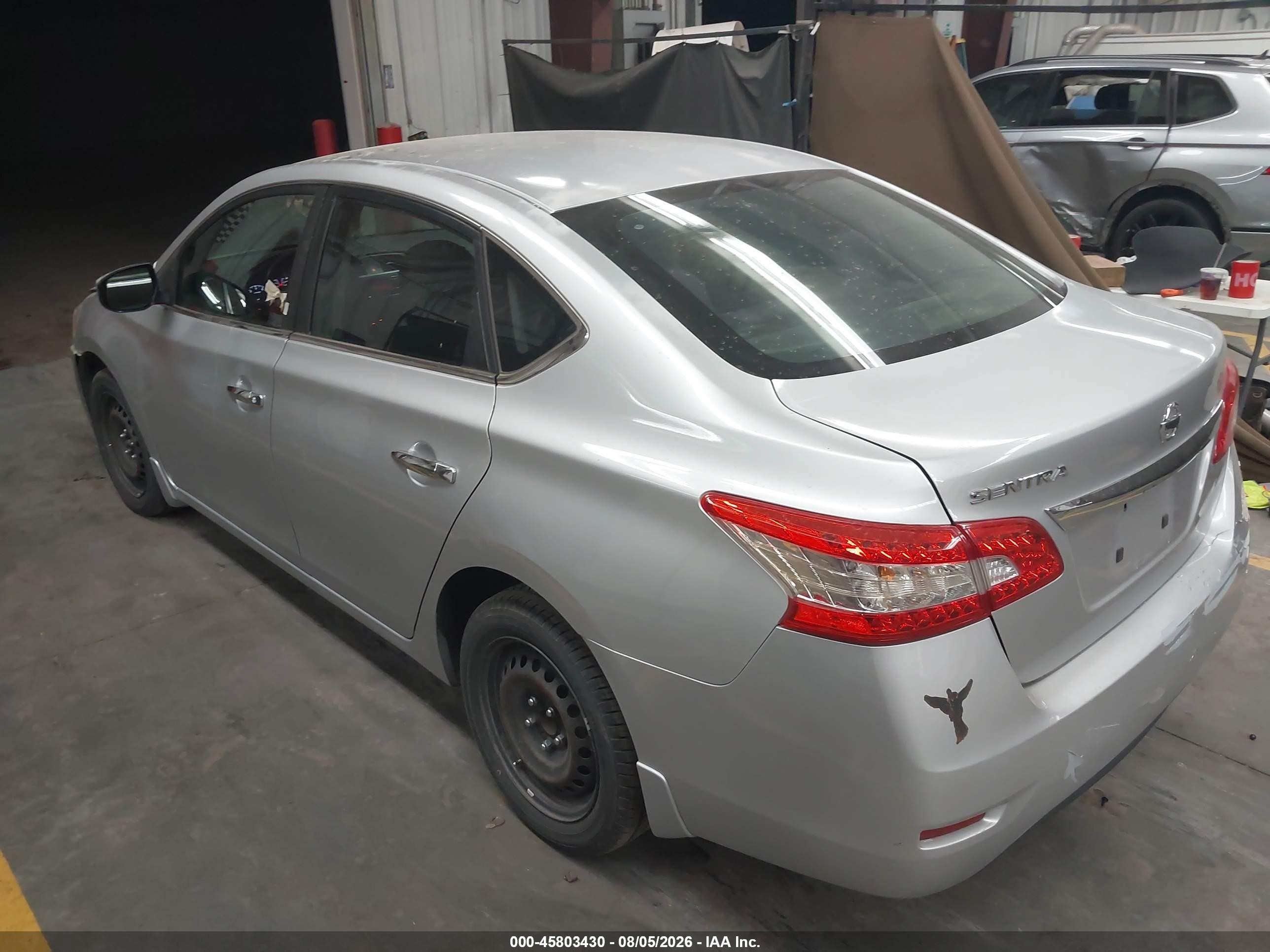 2015 Nissan Sentra S Gray vin: 3N1AB7AP1FY267586