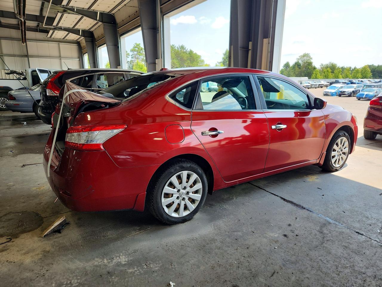 2015 Nissan Sentra Sv Red vin: 3N1AB7AP1FY268639