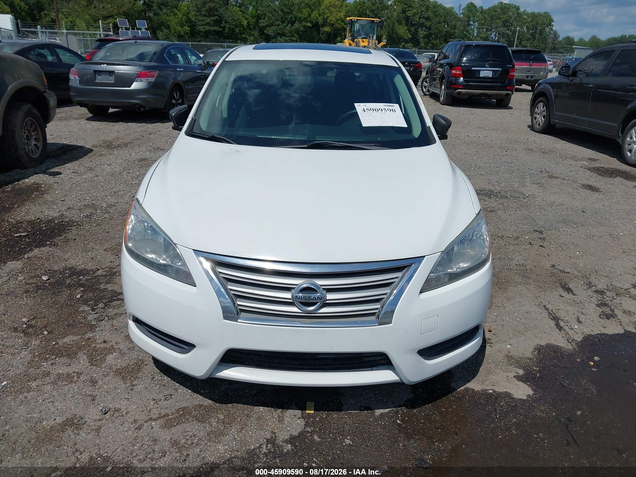 2015 Nissan Sentra Sv Белый vin: 3N1AB7AP1FY271203