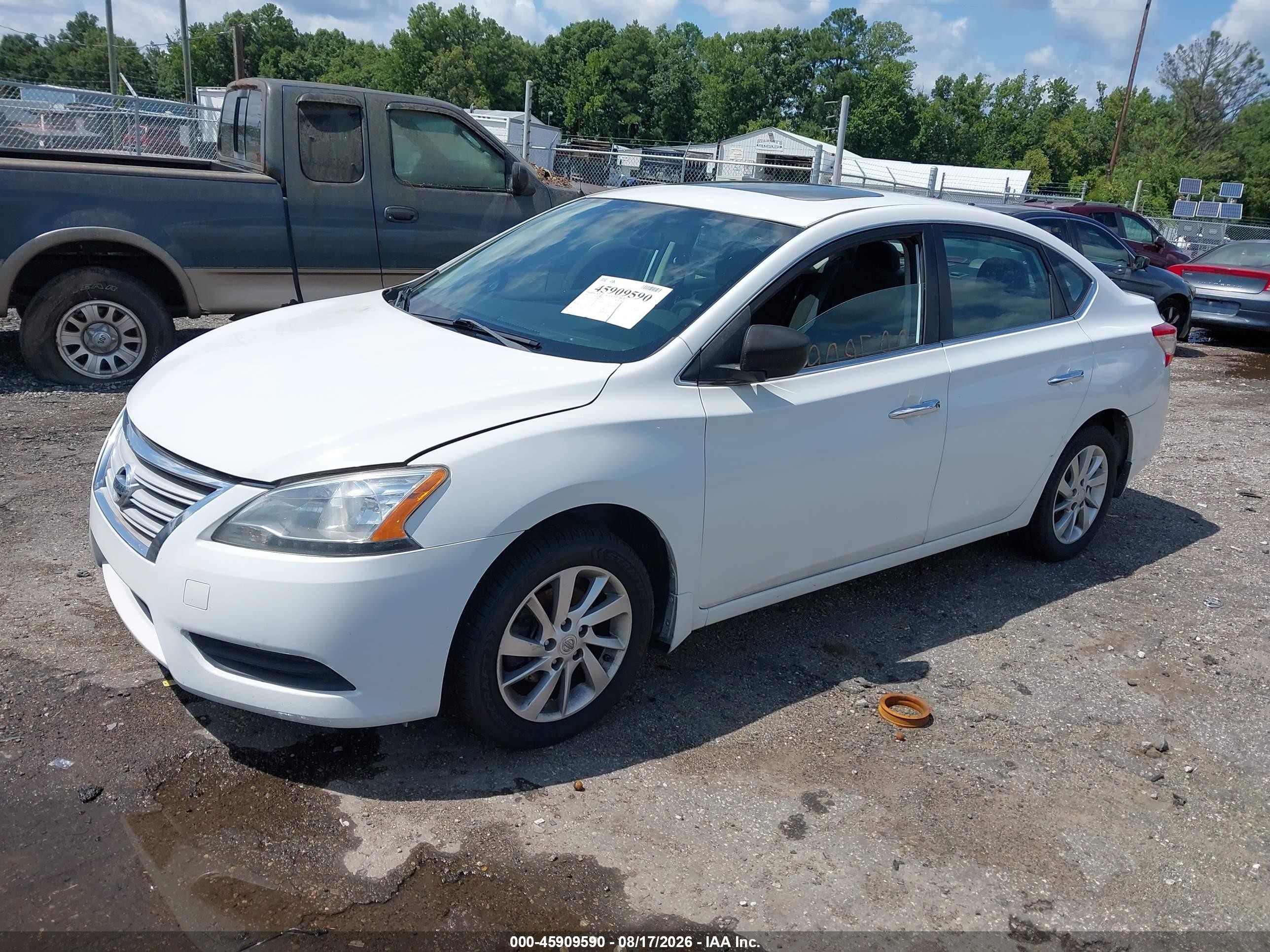 2015 Nissan Sentra Sv Белый vin: 3N1AB7AP1FY271203