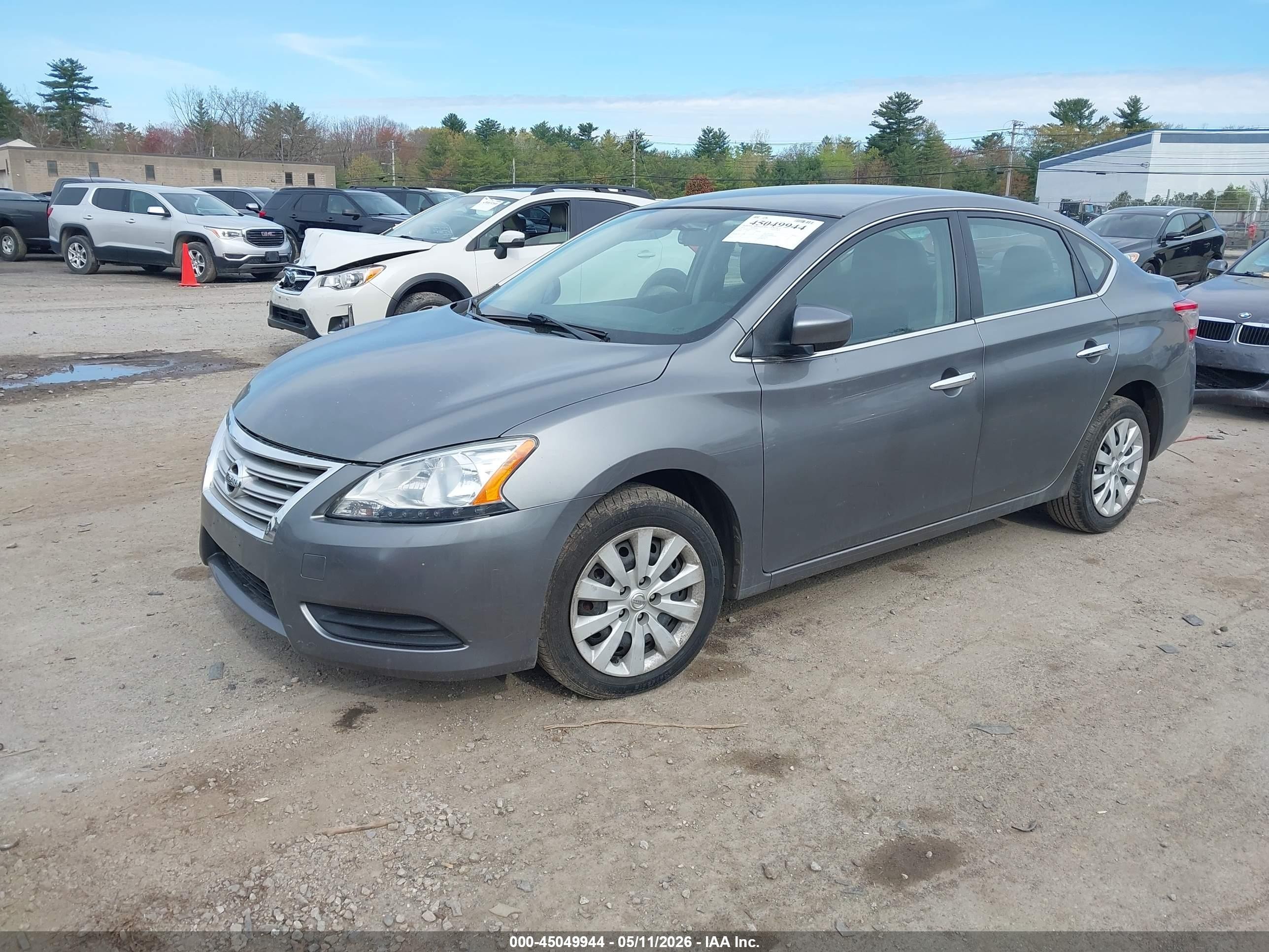 2015 Nissan Sentra S Gray vin: 3N1AB7AP1FY278118