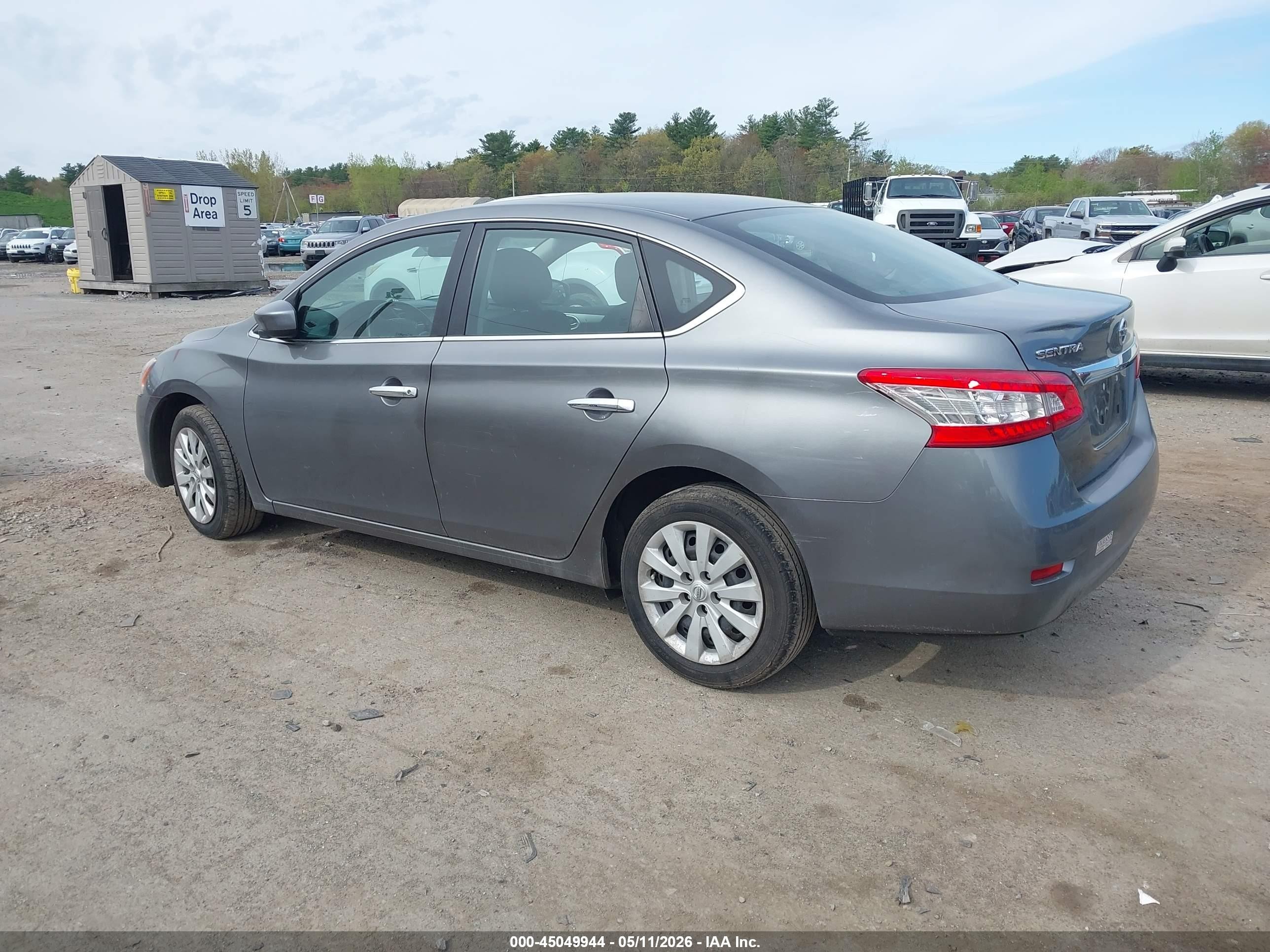 2015 Nissan Sentra S Gray vin: 3N1AB7AP1FY278118