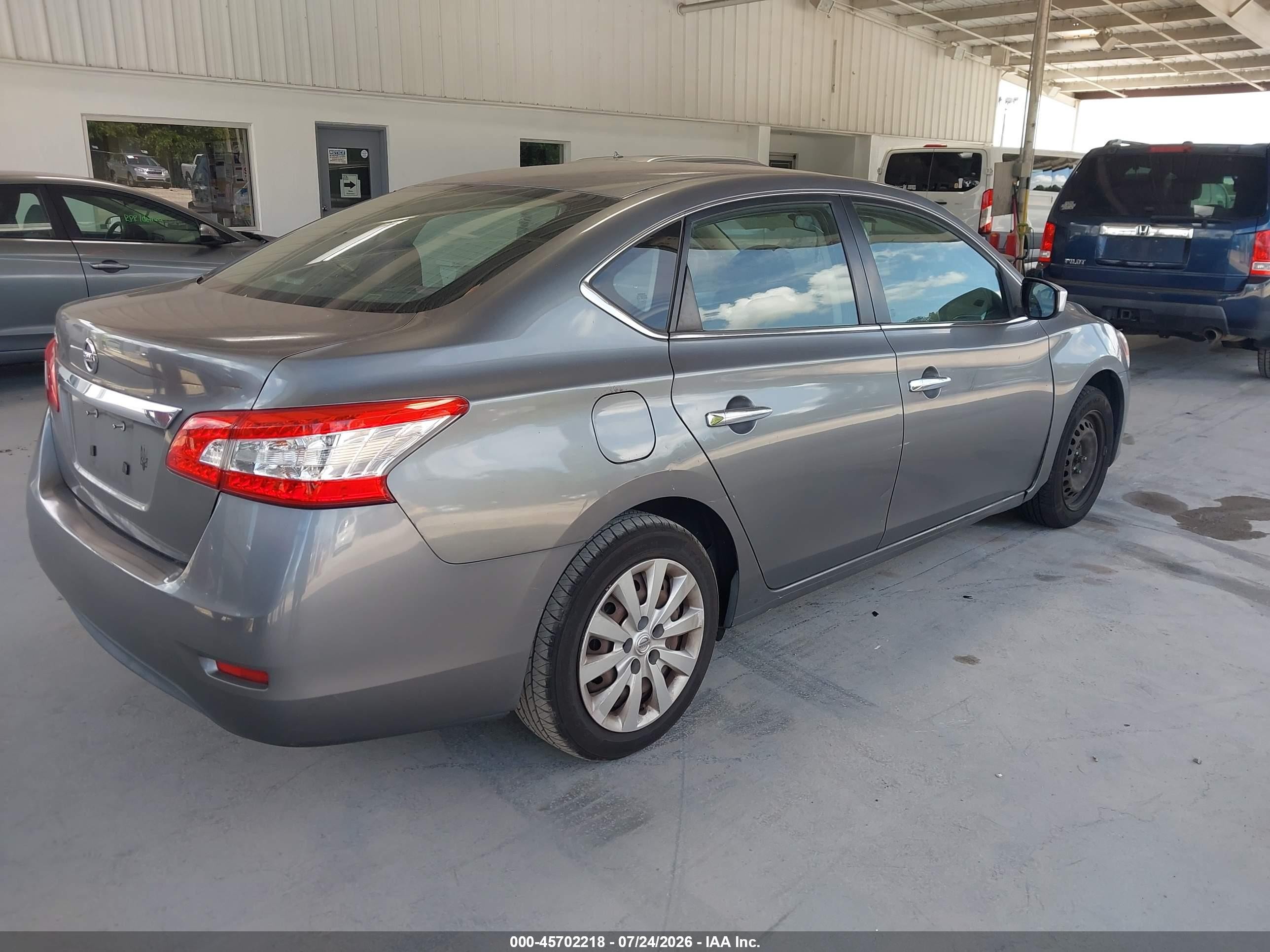 2015 Nissan Sentra S Gray vin: 3N1AB7AP1FY279348