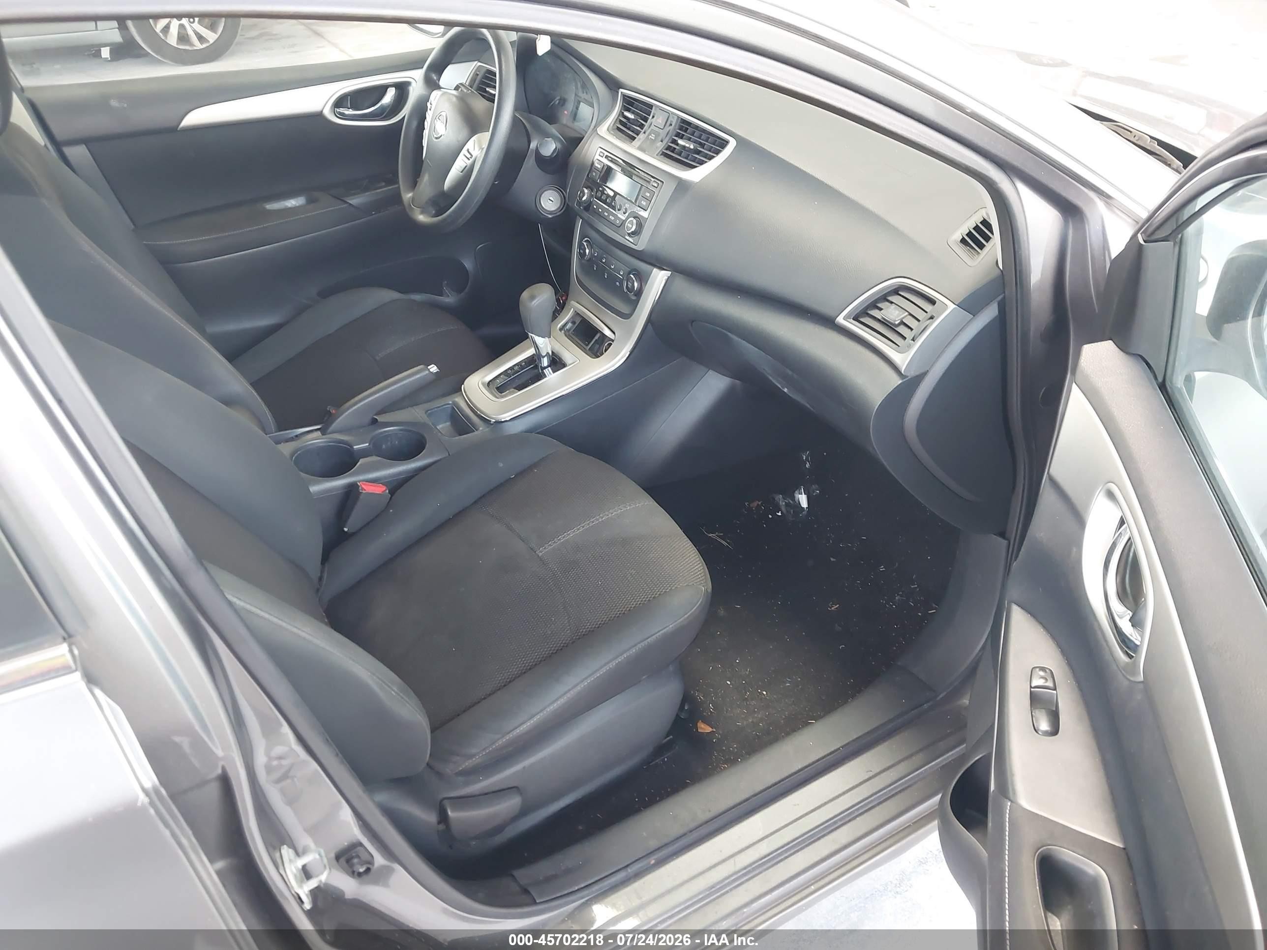 2015 Nissan Sentra S Gray vin: 3N1AB7AP1FY279348