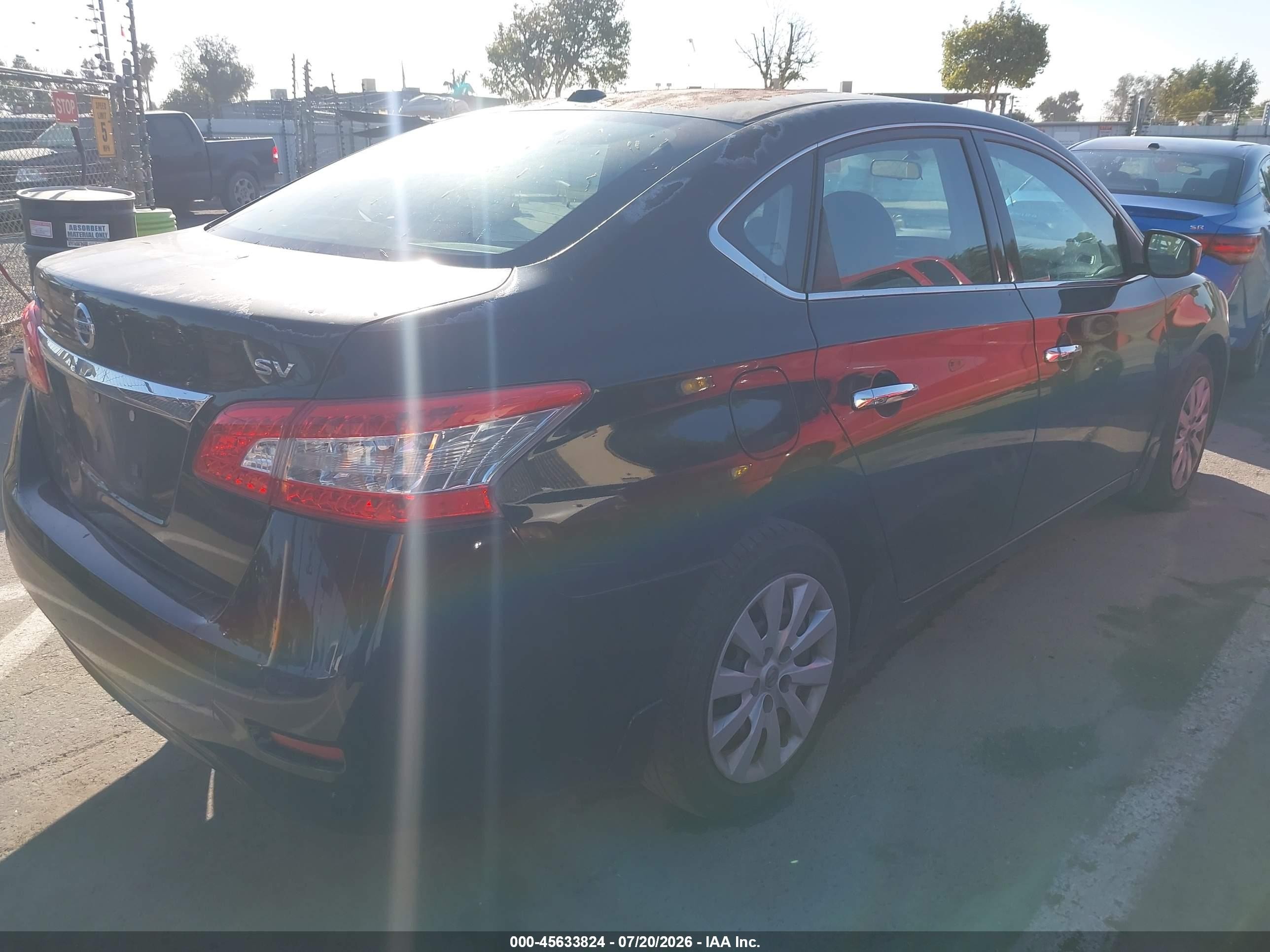 2015 Nissan Sentra Sv Black vin: 3N1AB7AP1FY280662