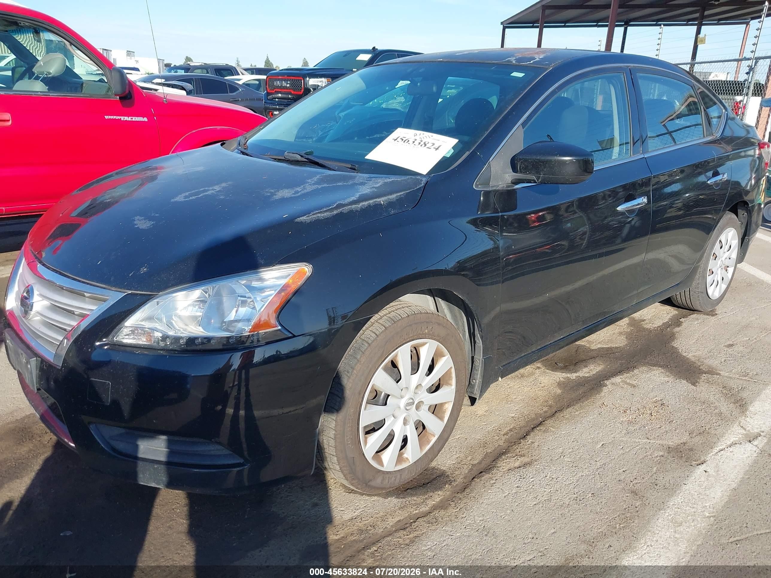2015 Nissan Sentra Sv Black vin: 3N1AB7AP1FY280662