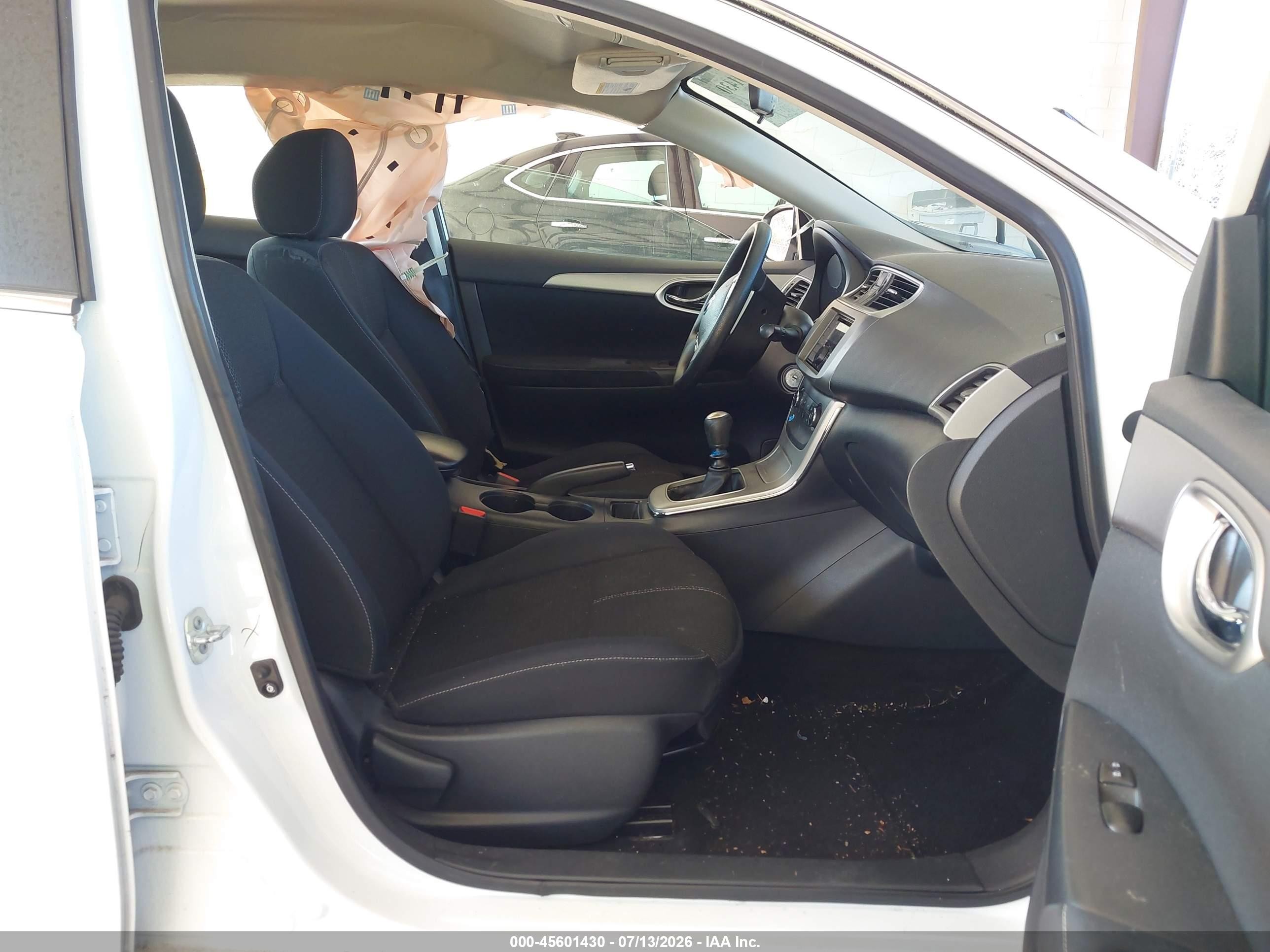 2015 Nissan Sentra S White vin: 3N1AB7AP1FY295100