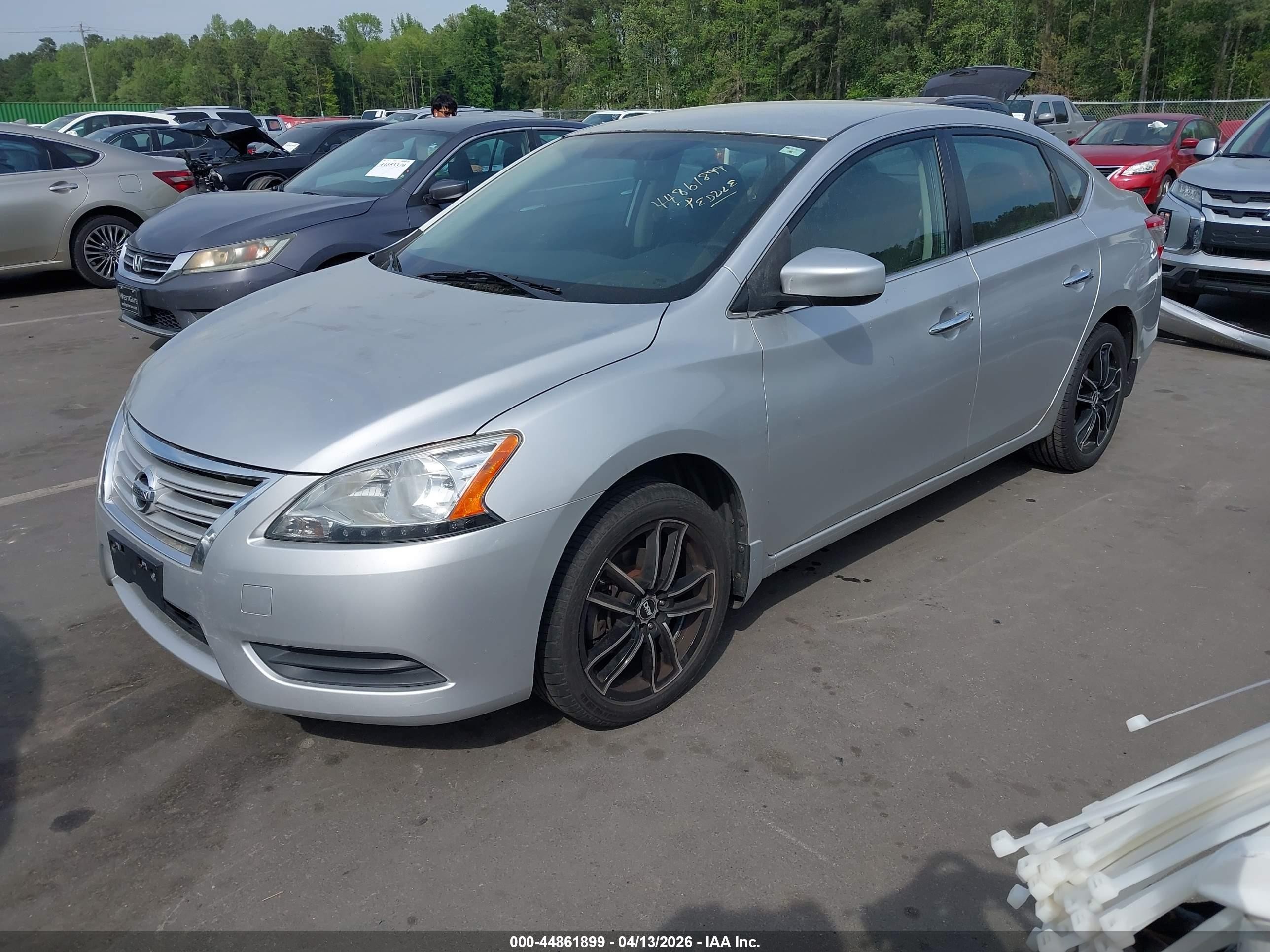 2015 Nissan Sentra Sv Silver vin: 3N1AB7AP1FY298420