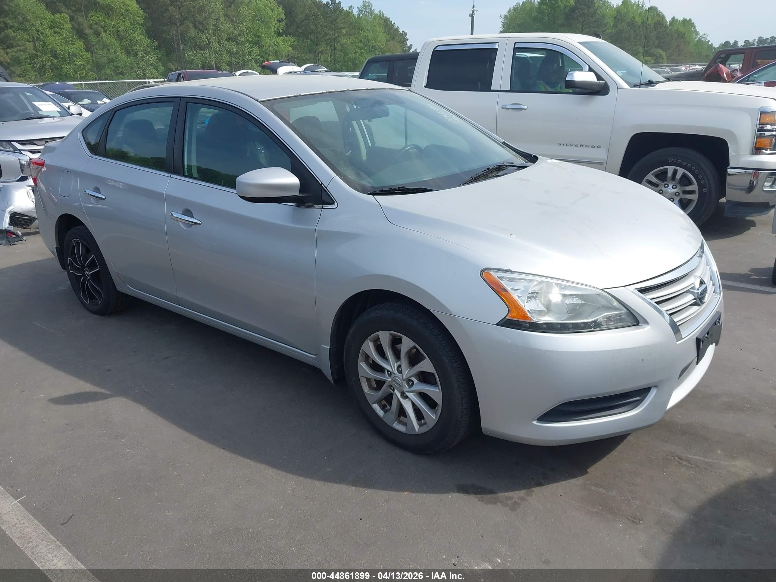 2015 Nissan Sentra Sv Silver vin: 3N1AB7AP1FY298420