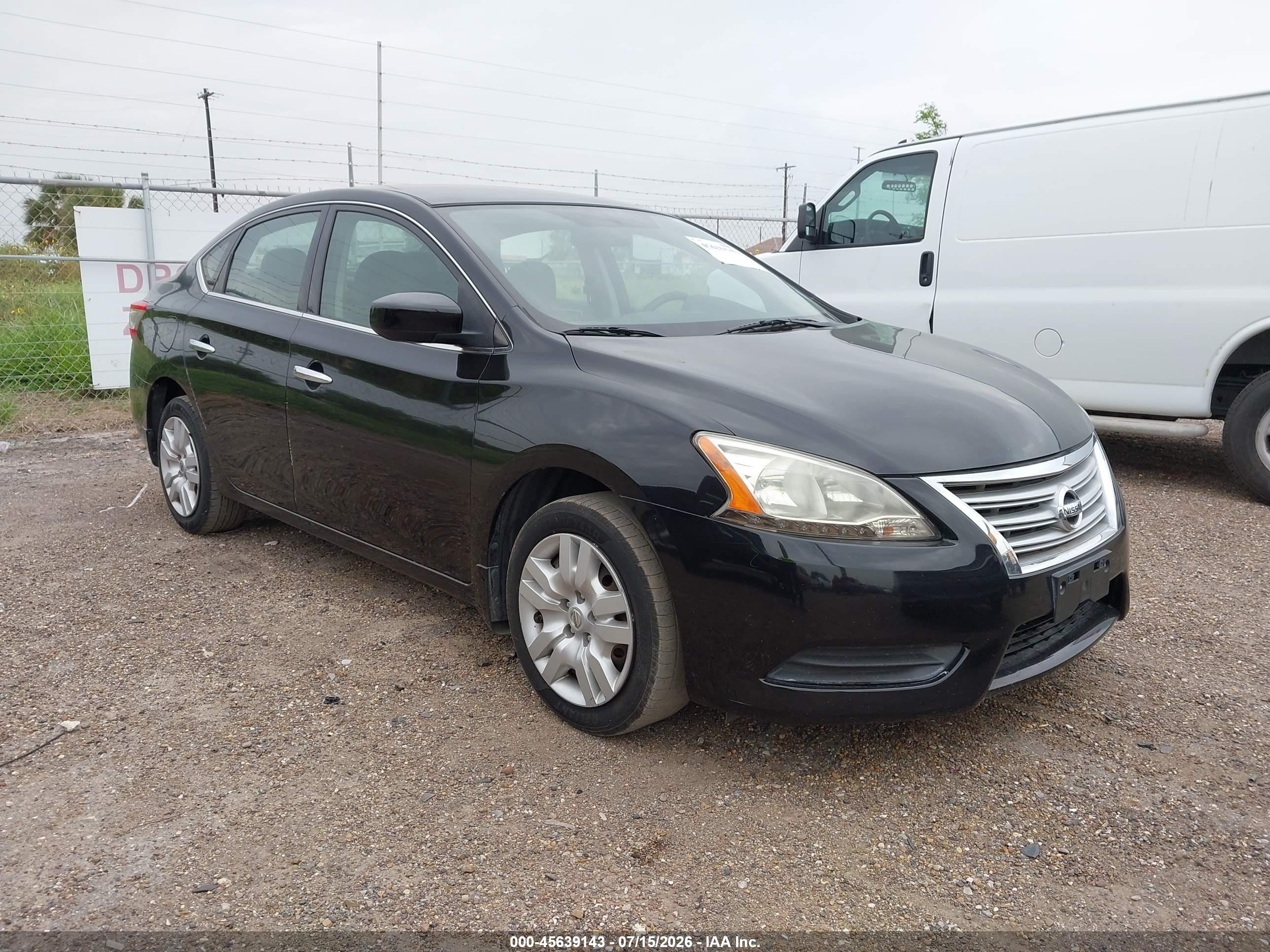 2015 Nissan Sentra S Black vin: 3N1AB7AP1FY302367
