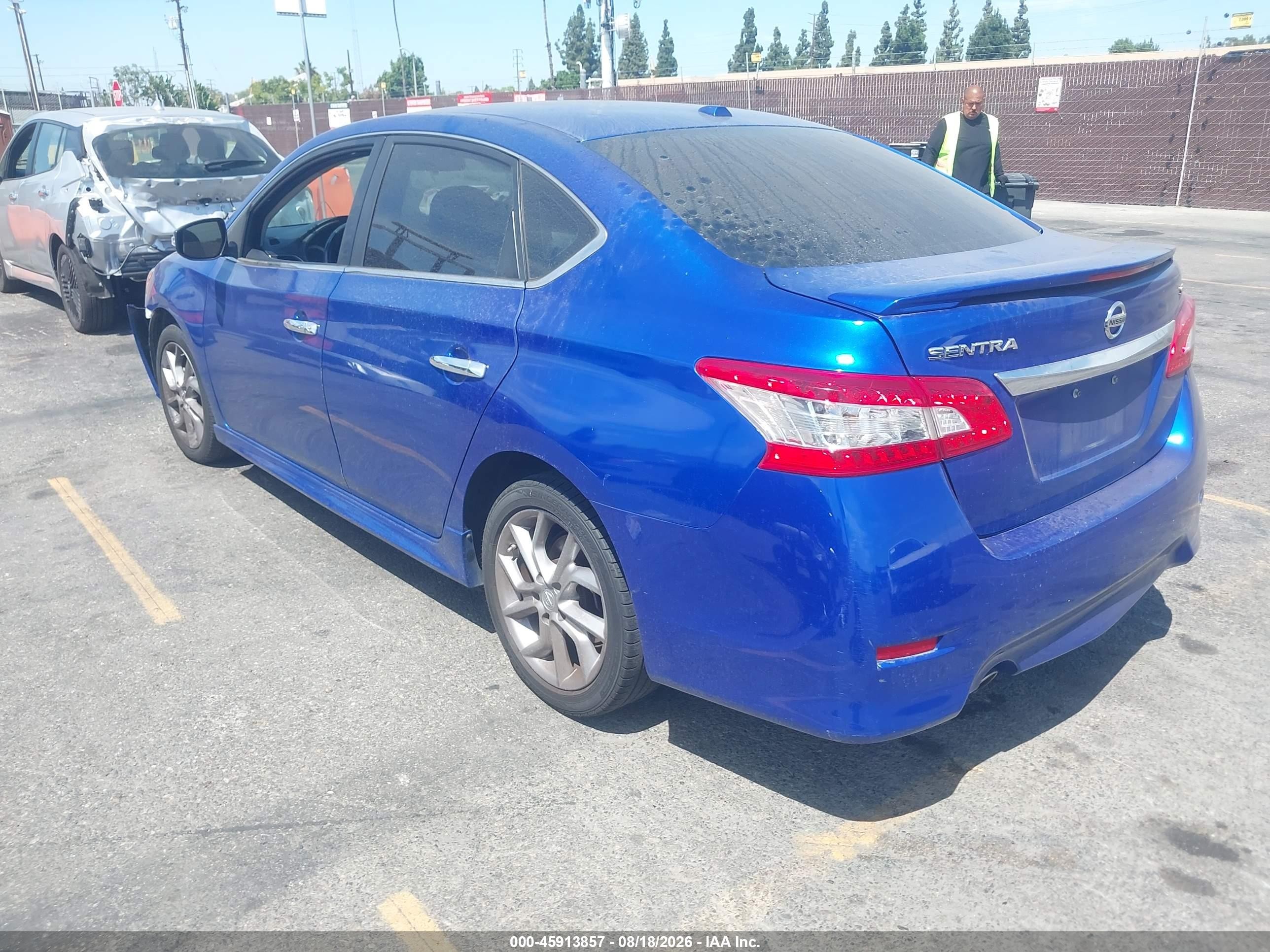 2015 Nissan Sentra Sr Синий vin: 3N1AB7AP1FY308525