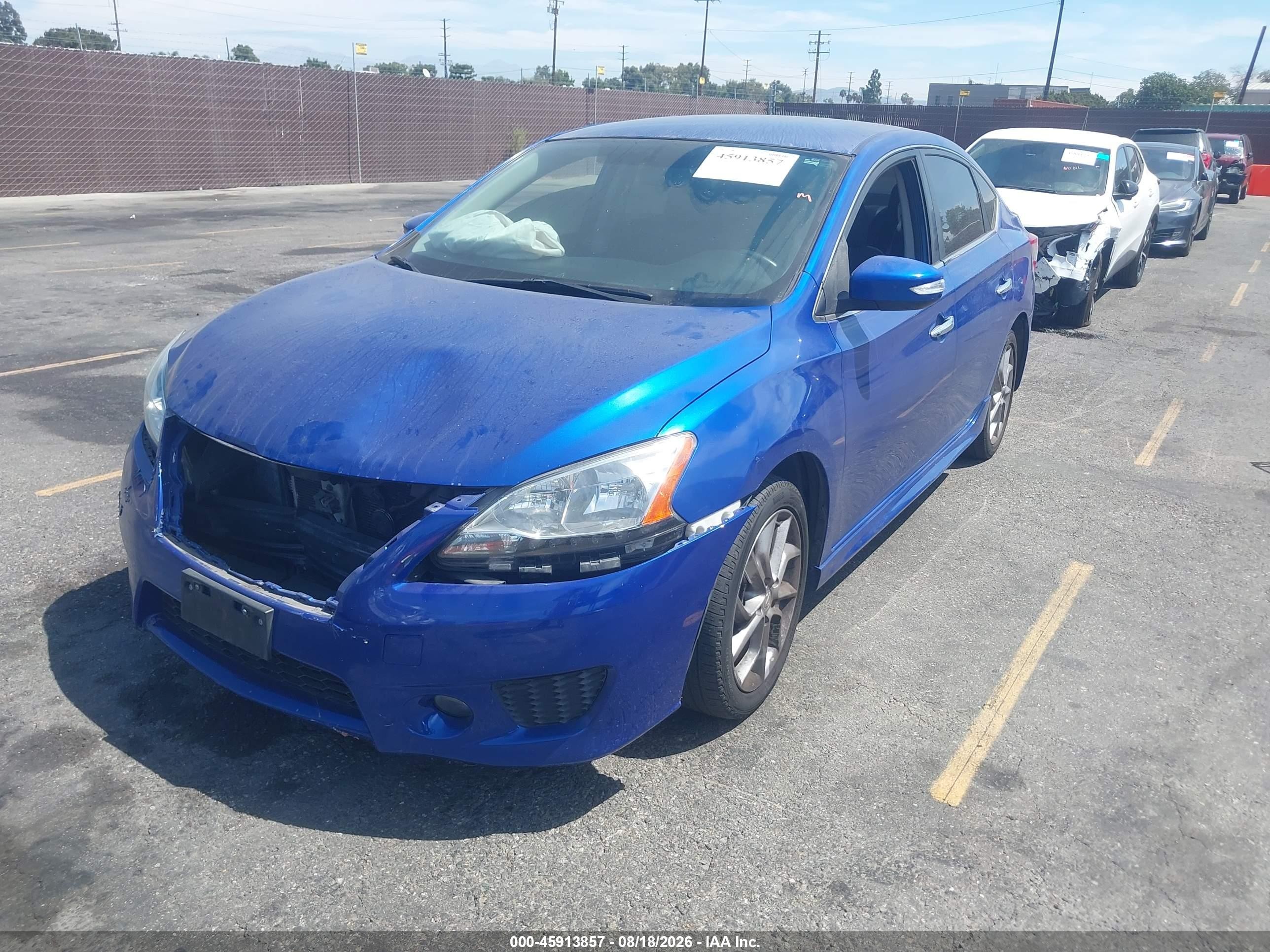 2015 Nissan Sentra Sr Синий vin: 3N1AB7AP1FY308525