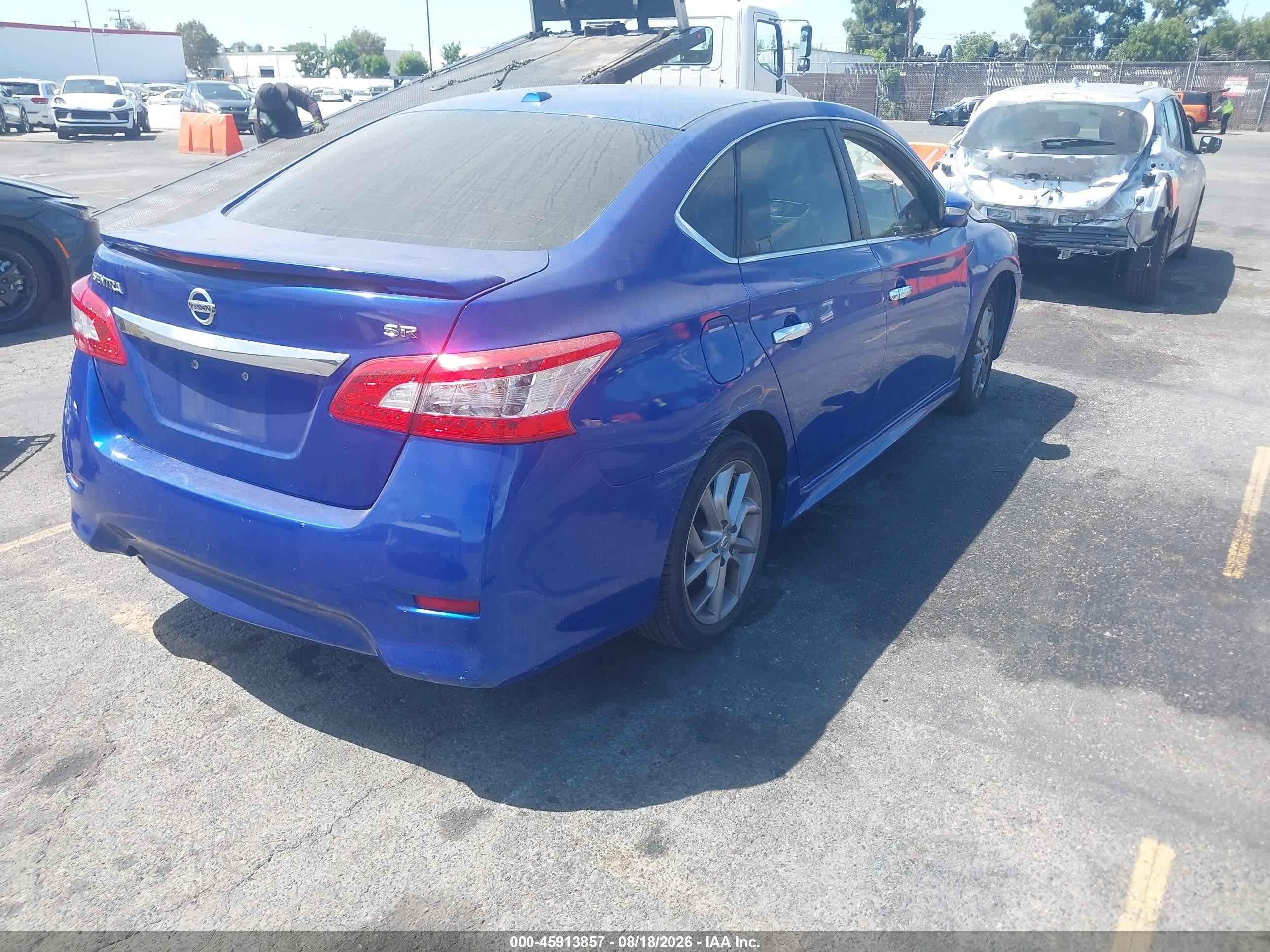 2015 Nissan Sentra Sr Синий vin: 3N1AB7AP1FY308525
