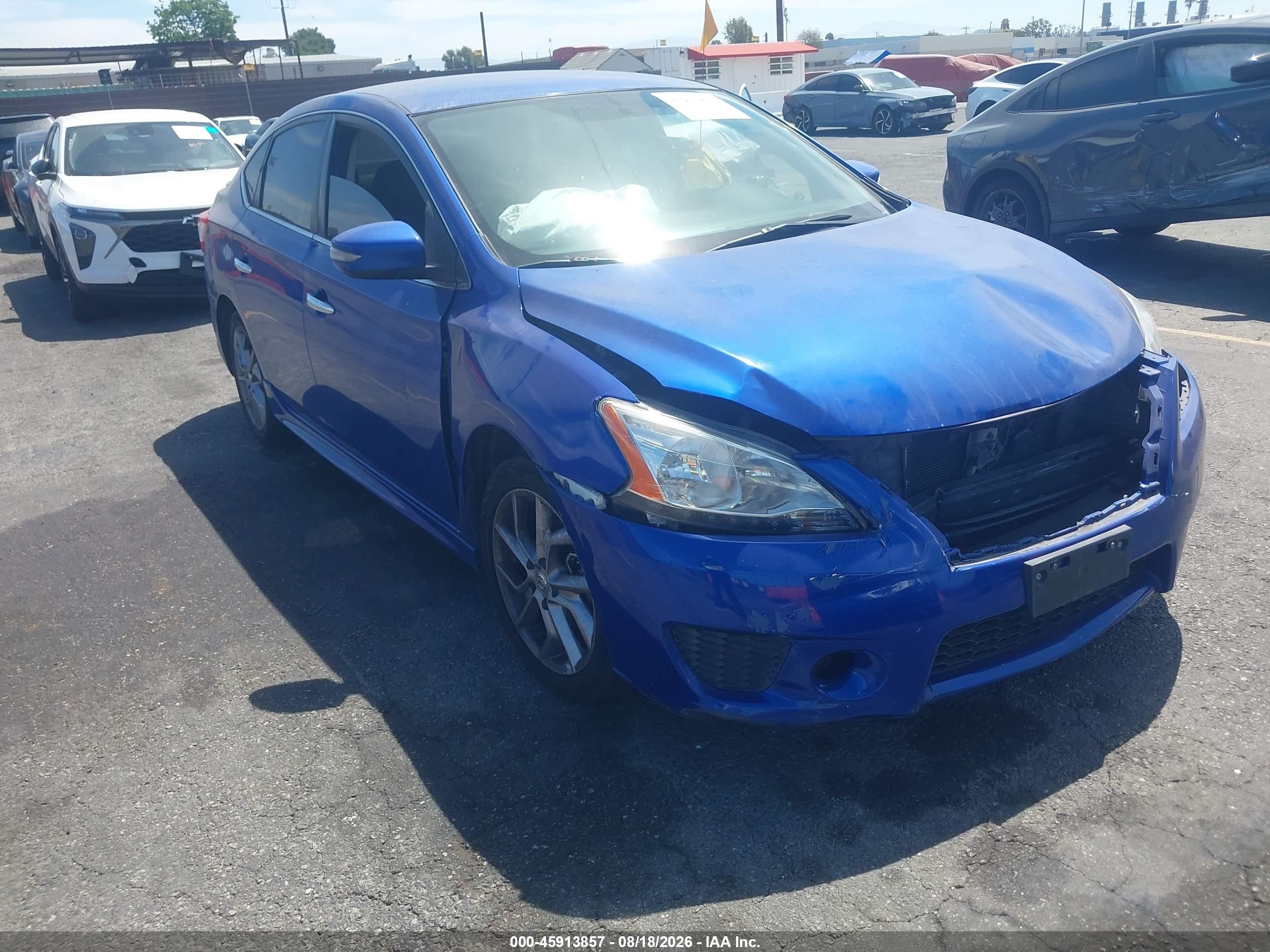 2015 Nissan Sentra Sr Синий vin: 3N1AB7AP1FY308525