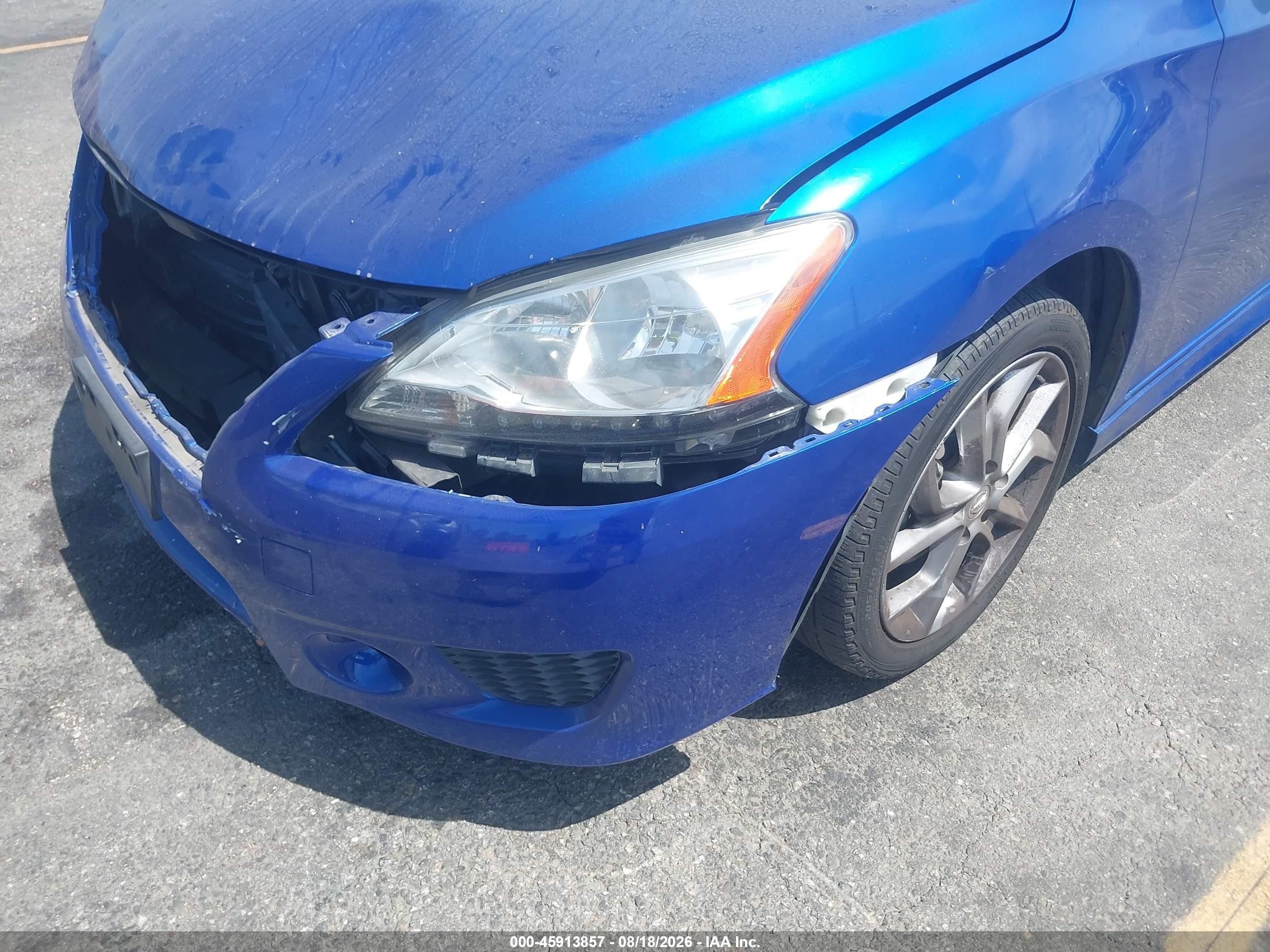 2015 Nissan Sentra Sr Синий vin: 3N1AB7AP1FY308525