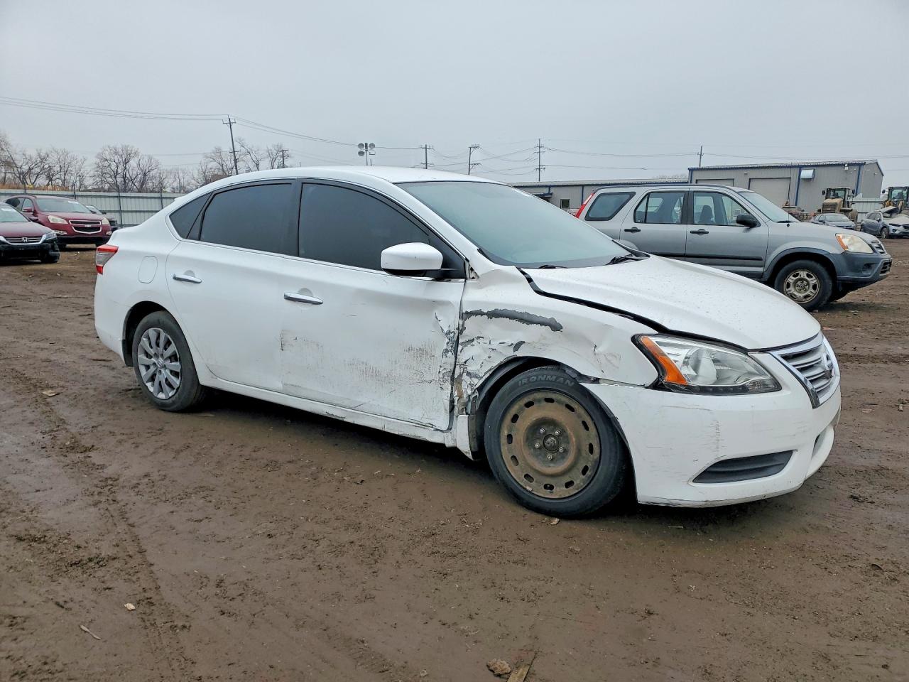 2015 Nissan Sentra S White vin: 3N1AB7AP1FY309903
