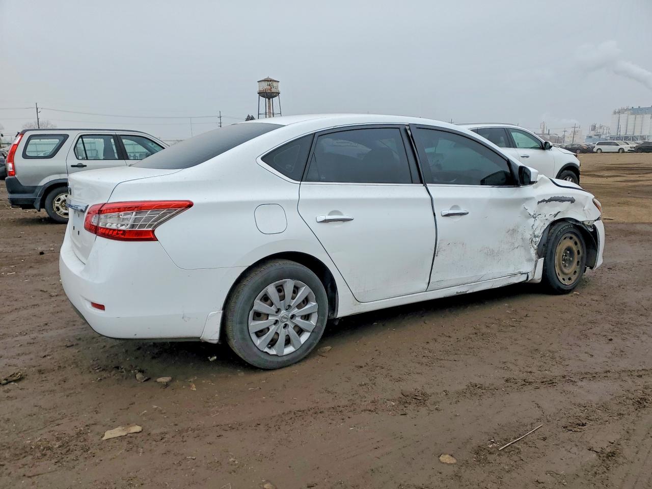 2015 Nissan Sentra S White vin: 3N1AB7AP1FY309903