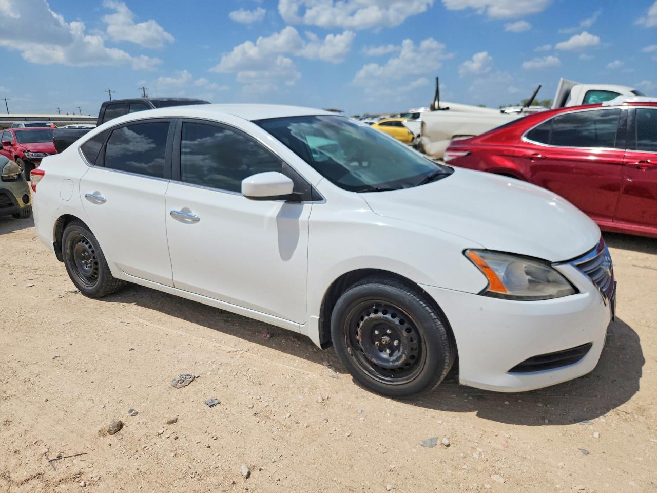2015 Nissan Sentra S White vin: 3N1AB7AP1FY311358