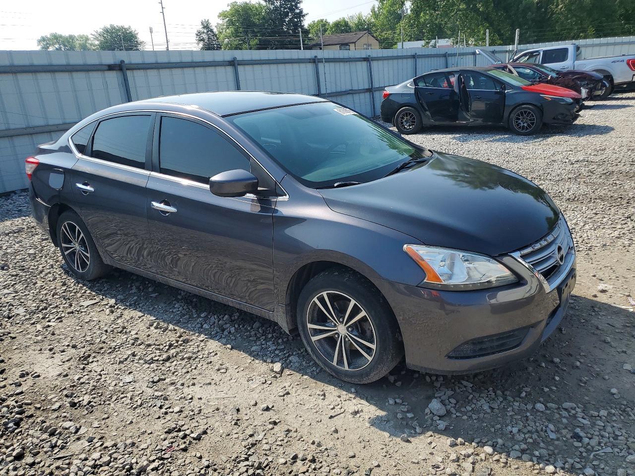 2015 Nissan Sentra Sv Gray vin: 3N1AB7AP1FY315524