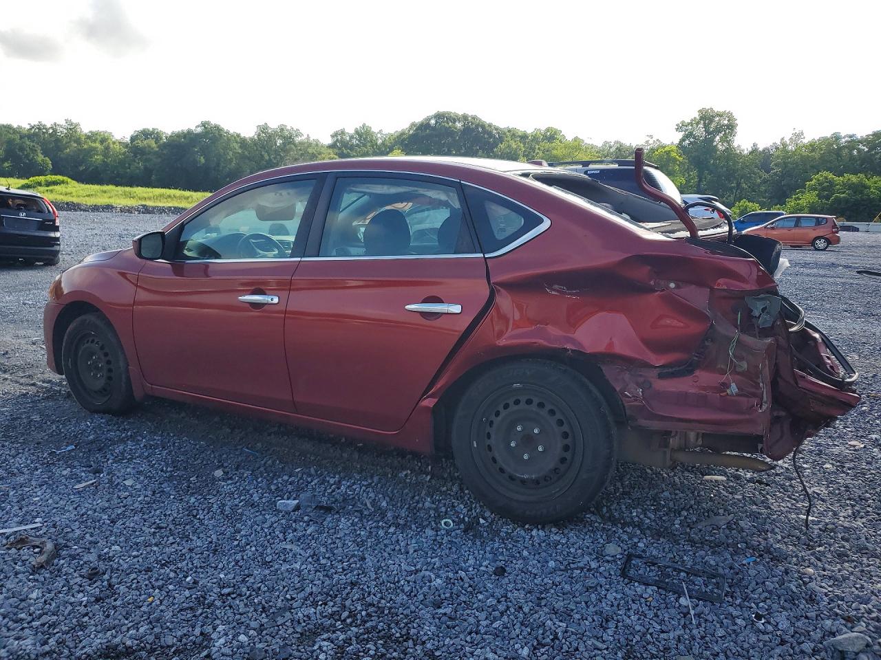 2015 Nissan Sentra Sv Red vin: 3N1AB7AP1FY318746