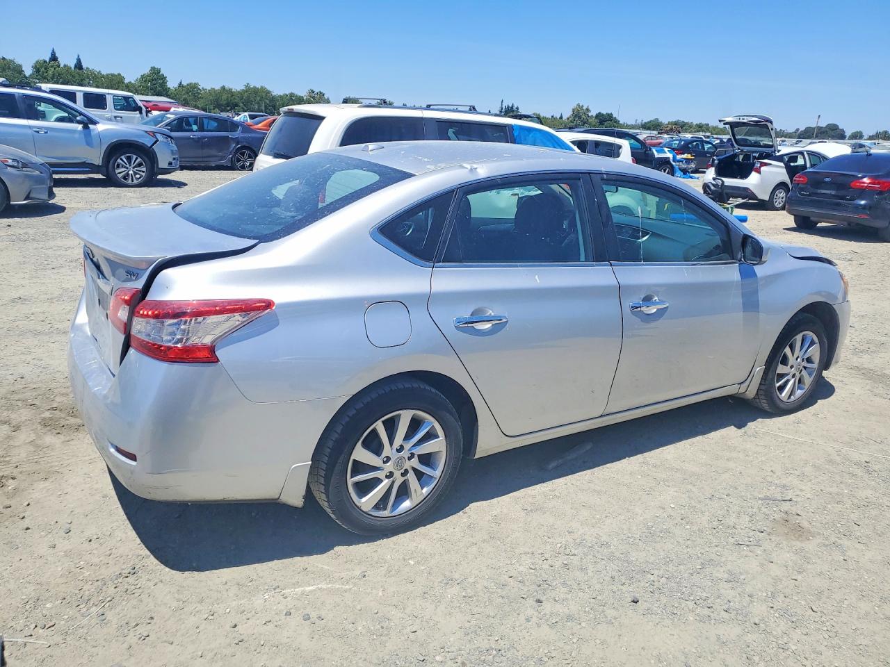 2015 Nissan Sentra Sv Silver vin: 3N1AB7AP1FY323610