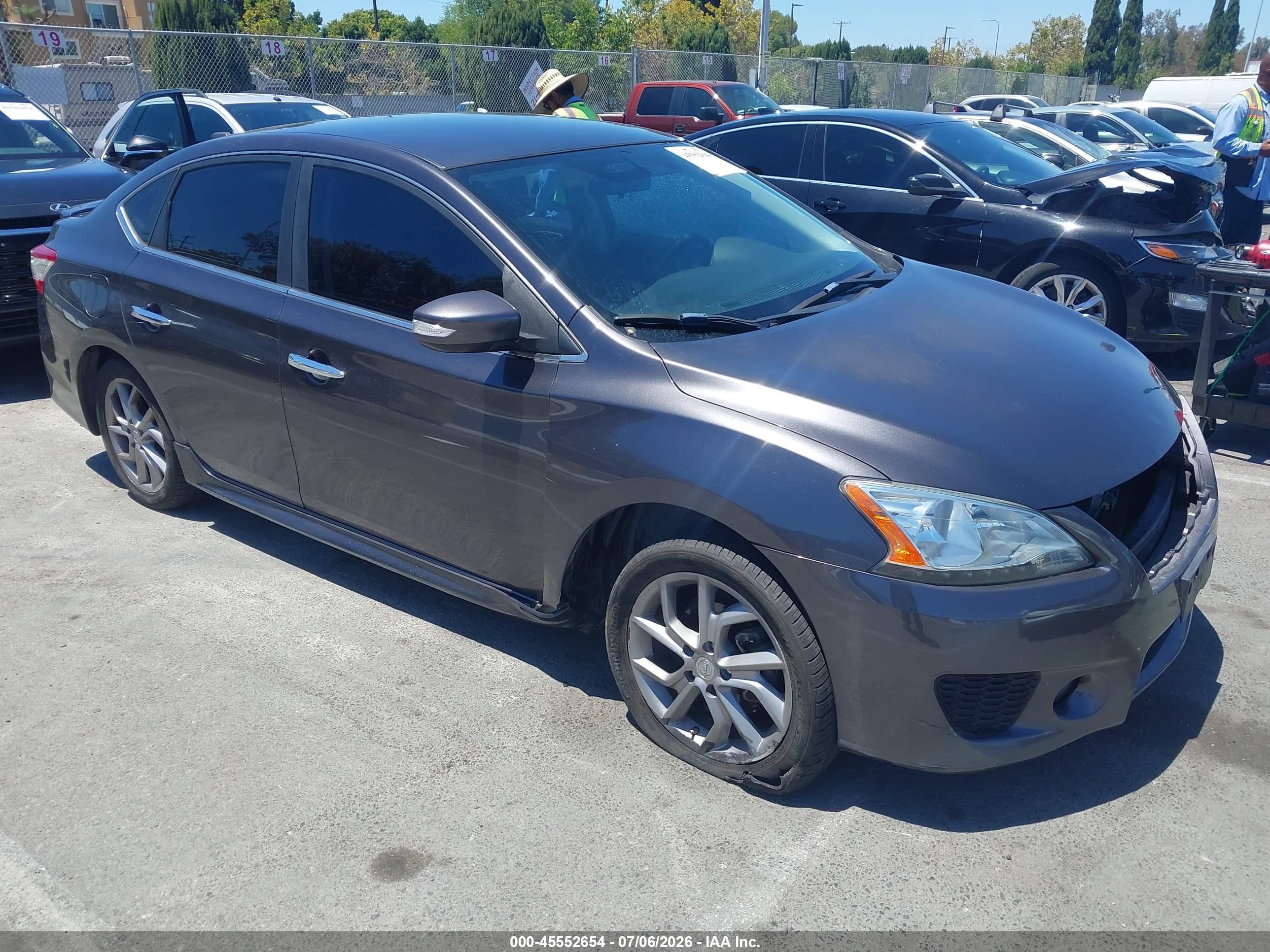 2015 Nissan Sentra Sr Gray vin: 3N1AB7AP1FY329293