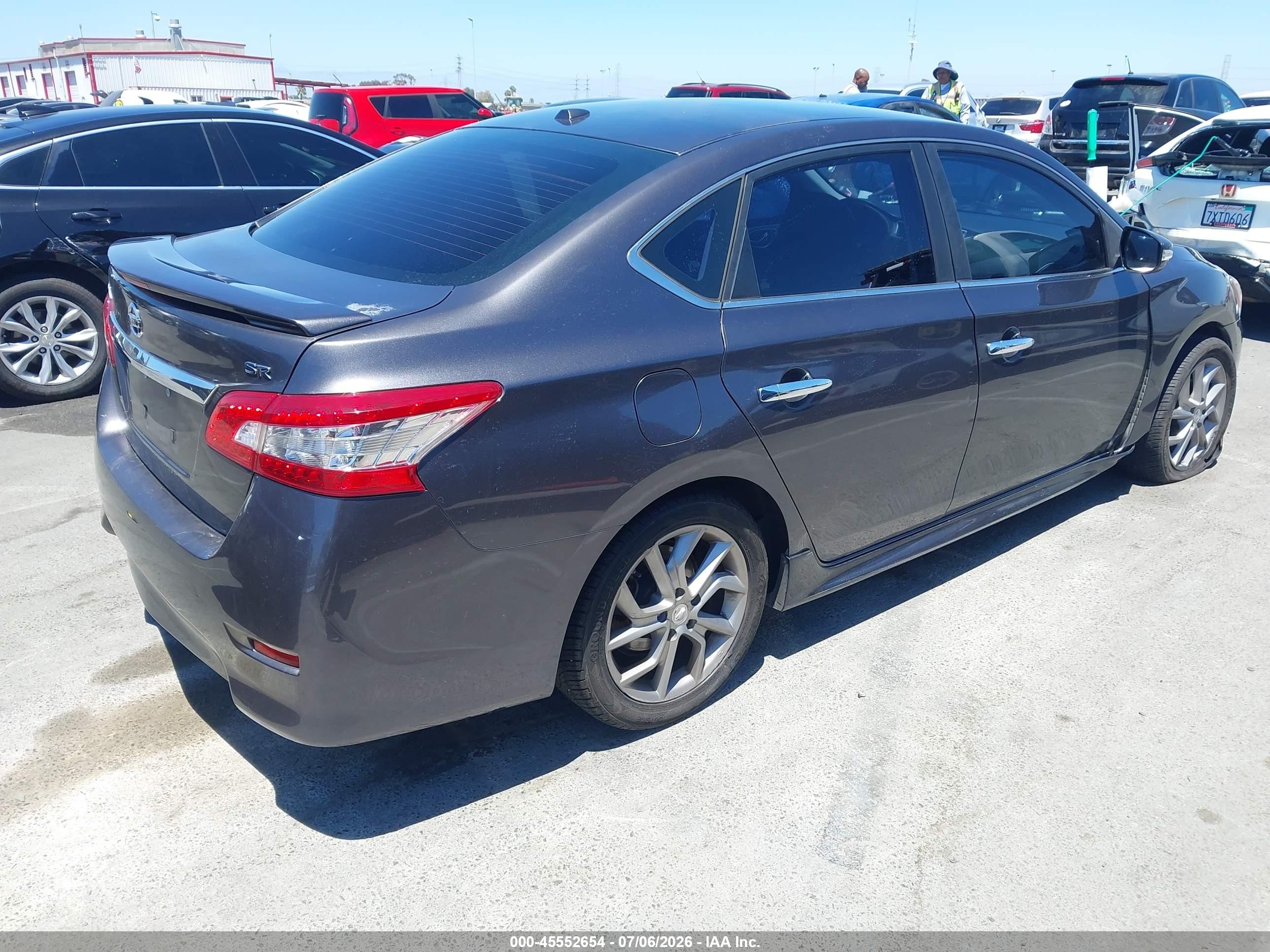 2015 Nissan Sentra Sr Gray vin: 3N1AB7AP1FY329293