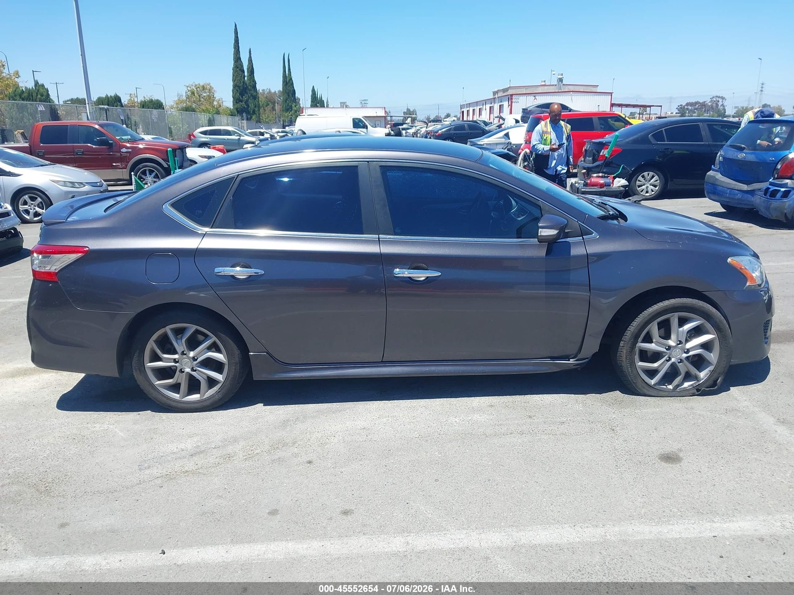 2015 Nissan Sentra Sr Gray vin: 3N1AB7AP1FY329293