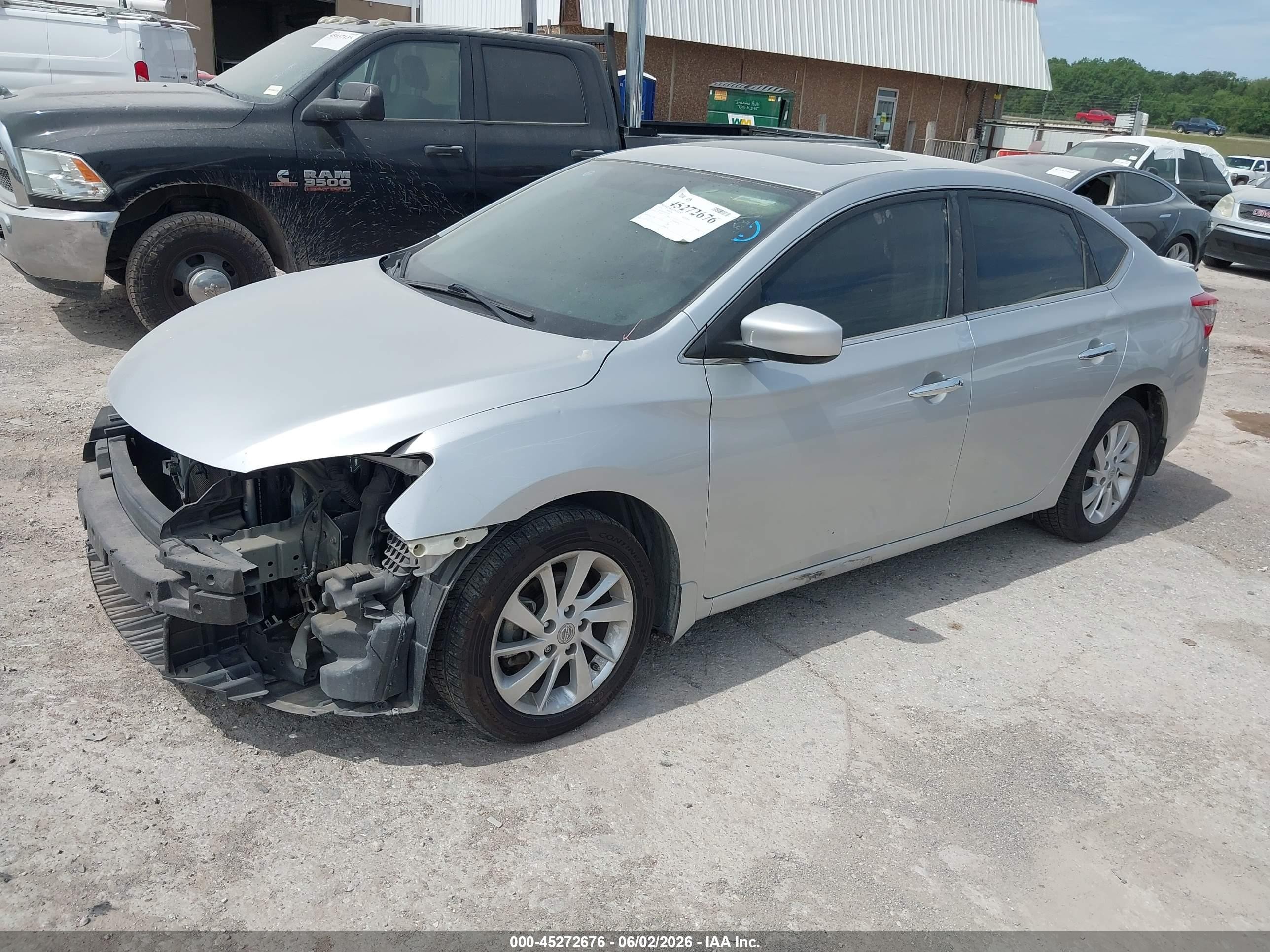2015 Nissan Sentra Sv Silver vin: 3N1AB7AP1FY333022